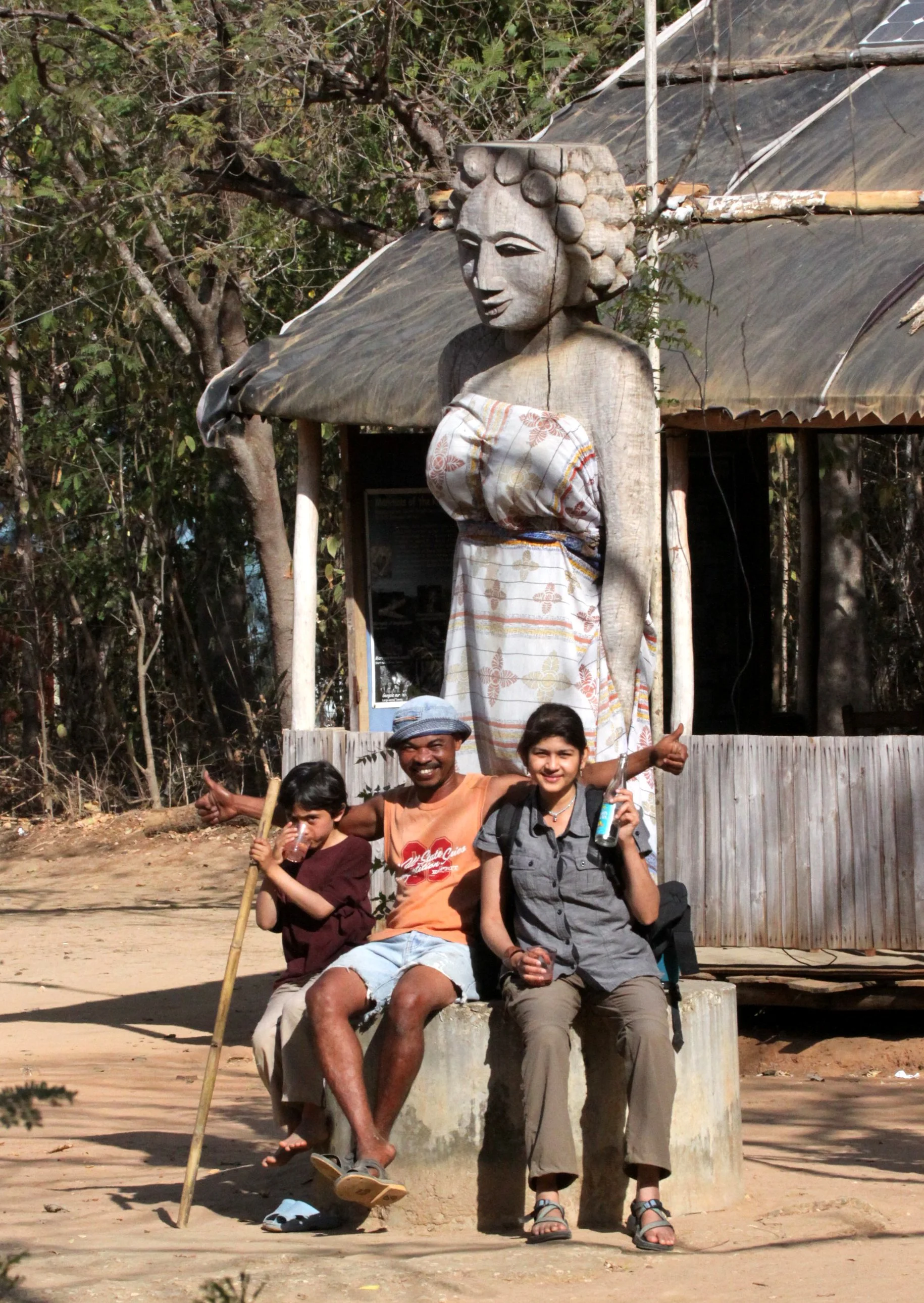 KIRINDY NATIONAL PARK - MADAGASCAR - BASE CAMP WITH OUR GUIDE CHRISTIAN.JPG