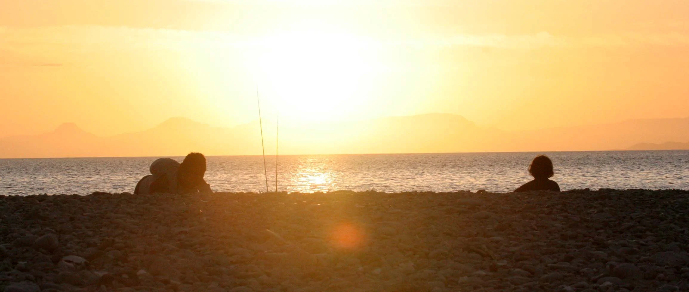 ISLA SANTA CATALINA BAJA MEXICO - SUNSET FROM BEACH CAMP.JPG