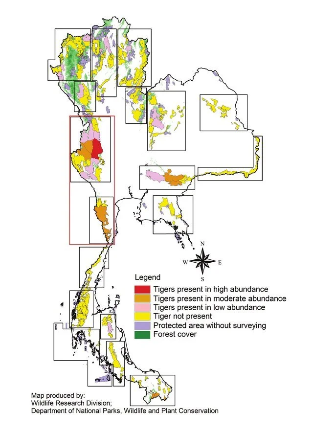 a - Map-showing-relative-tiger-abundance-in-Thailand-Boxes-indicate-forest-complex_W640.jpg