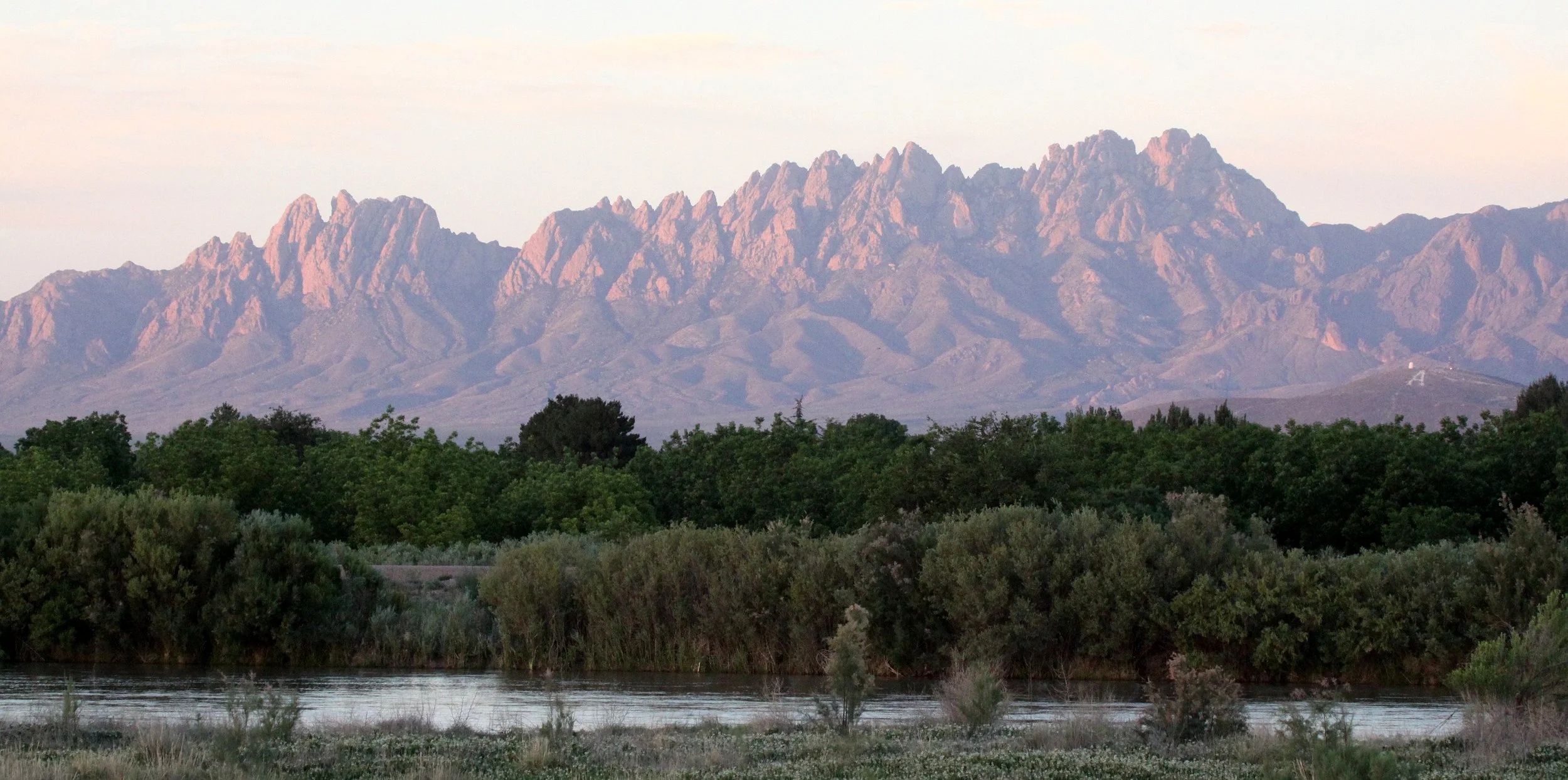 LAS CRUCES NEW MEXICO - VIEWS OF ORGAN MOUNTAINS FROM MESILLA VALLEY BOSQUE STATE PARK (4).JPG