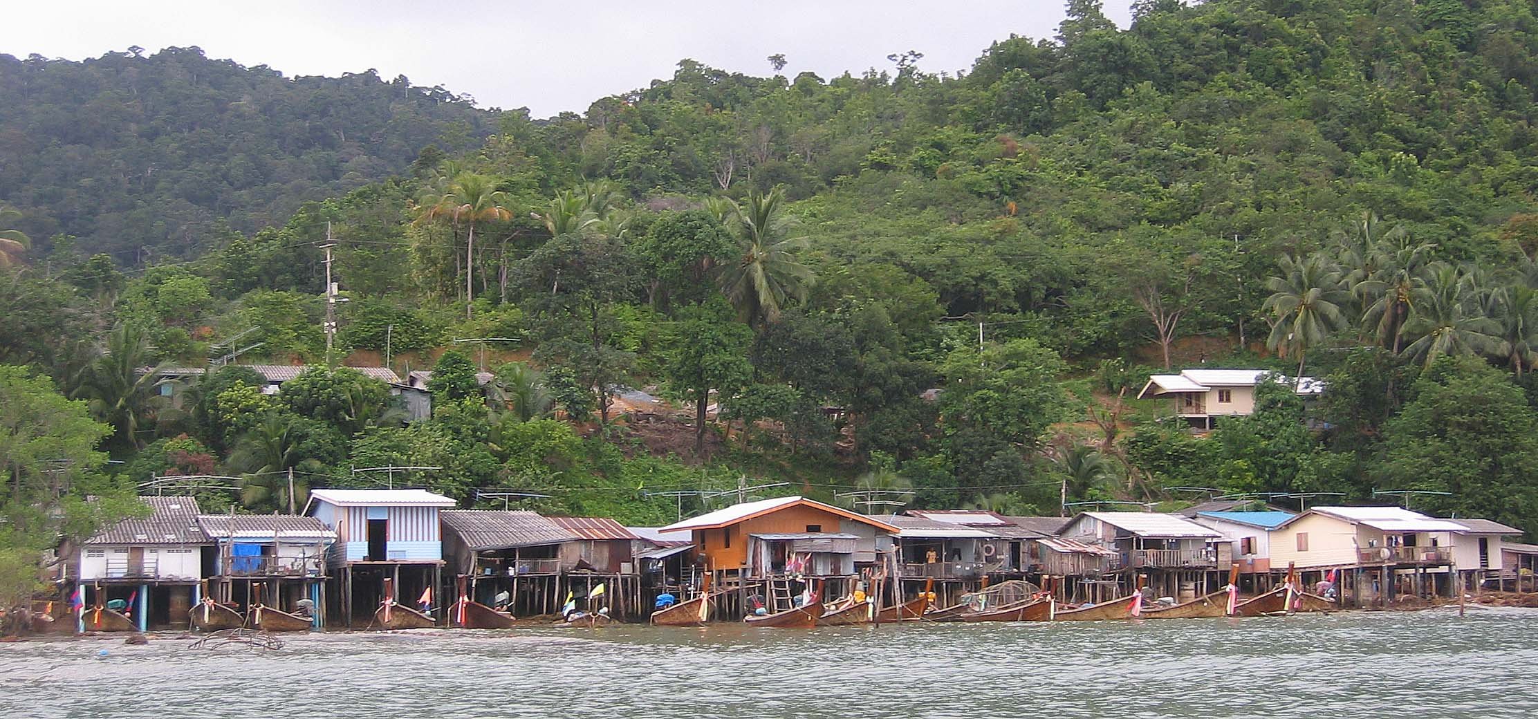 KOH LANTA - SEA GYPSY VILLAGE FROM SEA.jpg