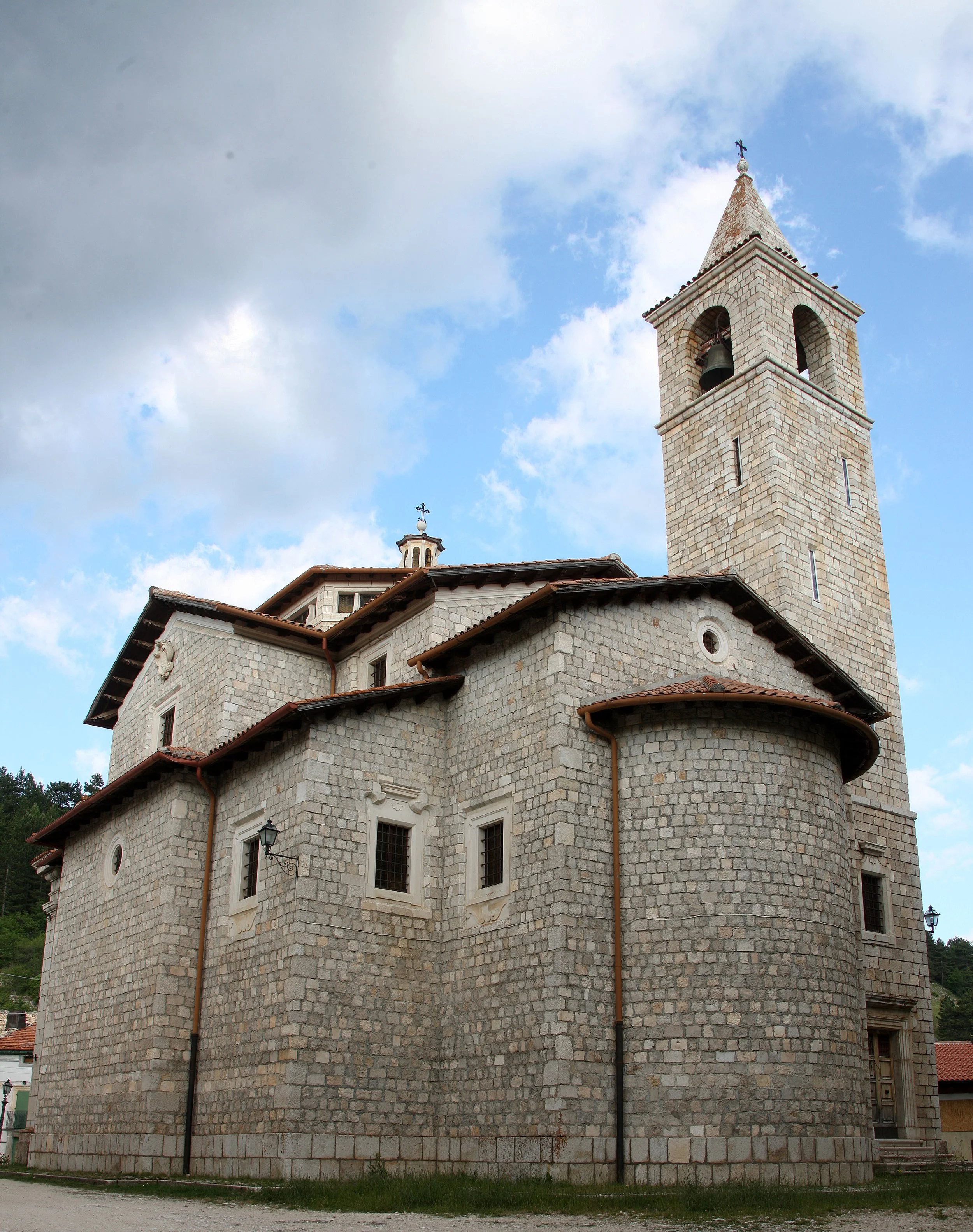 Gioia Vecchio Church in the northern section of Abruzzo. We came daily to search for Marsican Bears, but only spotted horses....lots of them... 