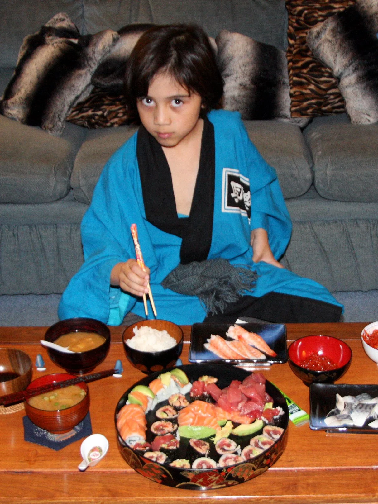 2009-11-7 SUSHI DINNER AT HOME.JPG