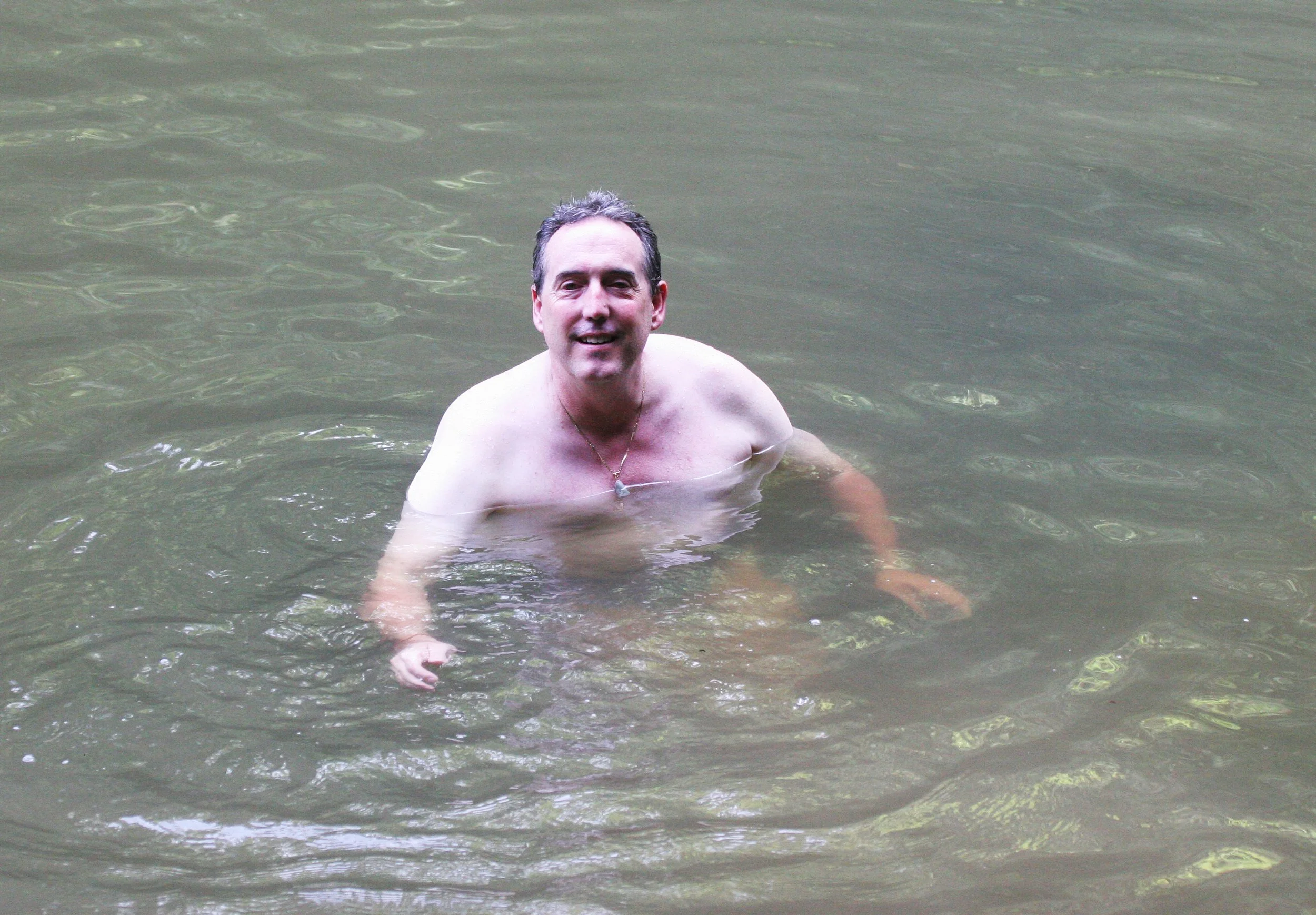 TABIN WILDLIFE RESERVE BORNEO - SWIMMING IN THE OTTER POOL AT TABIN LODGE (2).JPG