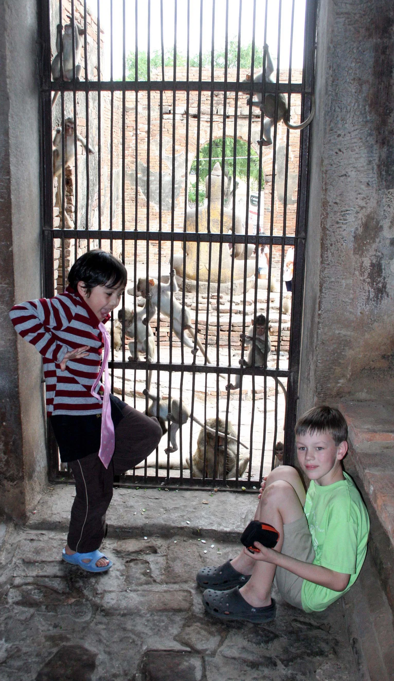LOPBURI - WAT RAN SAM YOD - WITH LONG-TAILED MACAQUES - PRAPUTABAT - WAT PRAPUTABAT - CHRISTMAS IN THAILAND TRIP 2008 (68).JPG