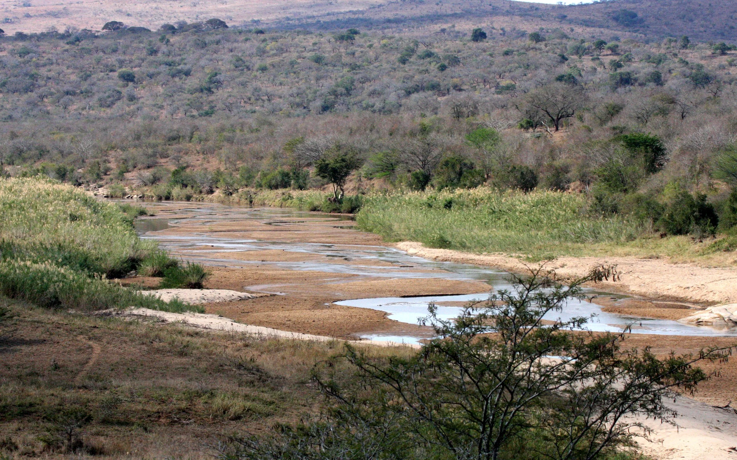 IMFOLOZI NATIONAL PARK SOUTH AFRICA - IMFOLOZI RIVER.JPG