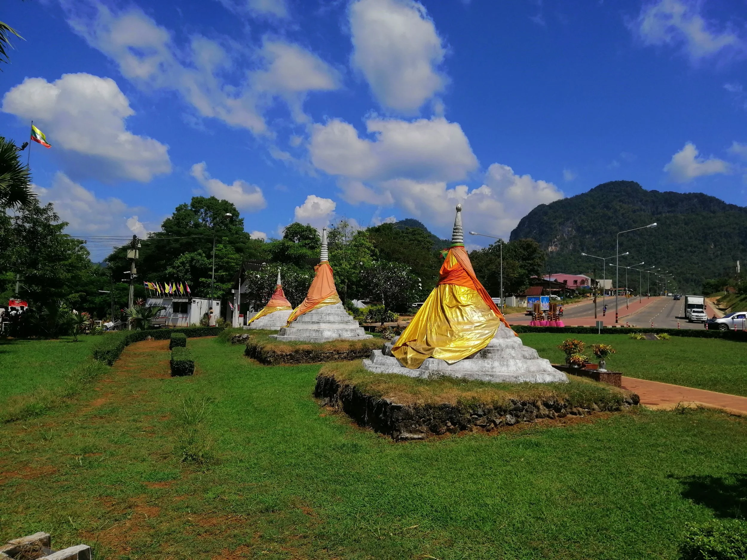 Three Pagodas Pass, a historic border landmark located in Sangkhlaburi District, Kanchanaburi.