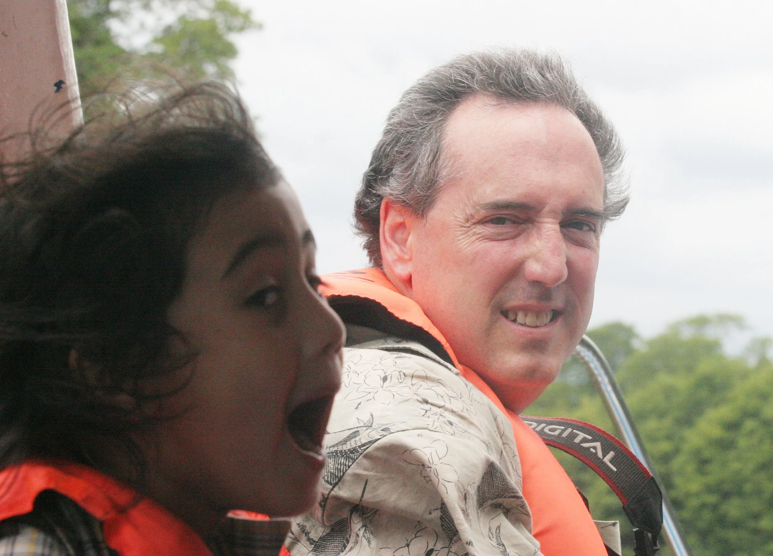 KINABATANGAN RIVER BORNEO - SUKAU - SPEED BOAT TO LODGE.JPG