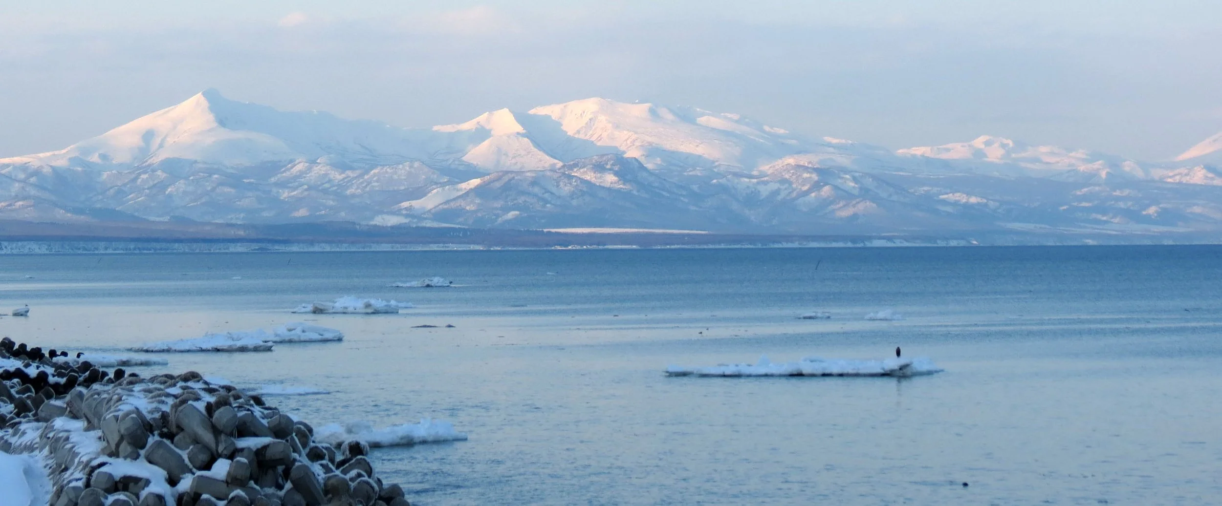 Kuril Islands in the distance!