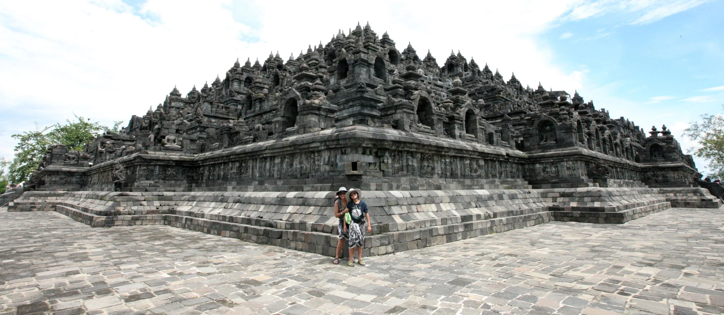 Amazing to "own" Borobudur Temple - crowds eventually came