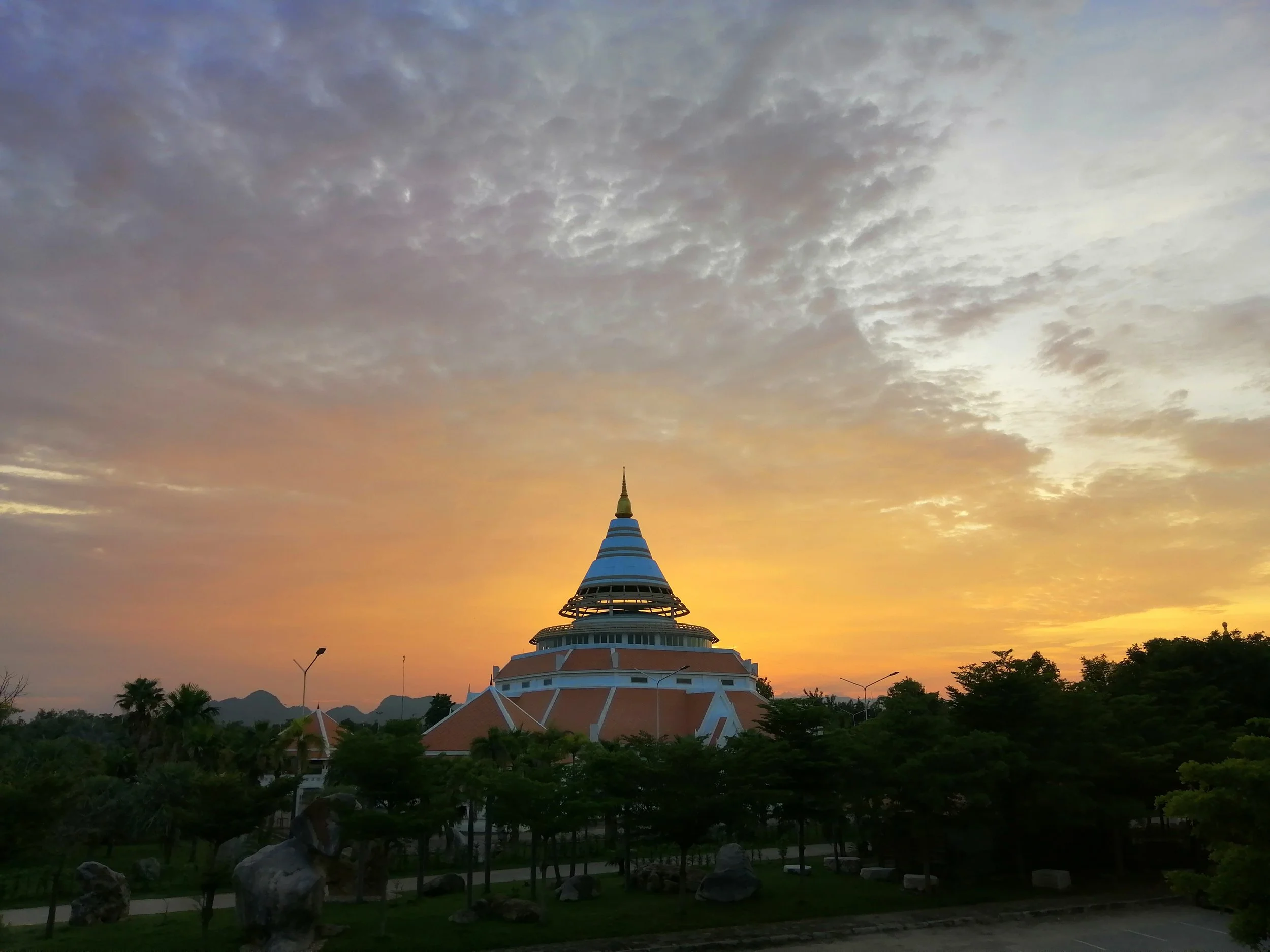 Wat Thewa Sangkharam, a royal monastery in Kanchanaburi.