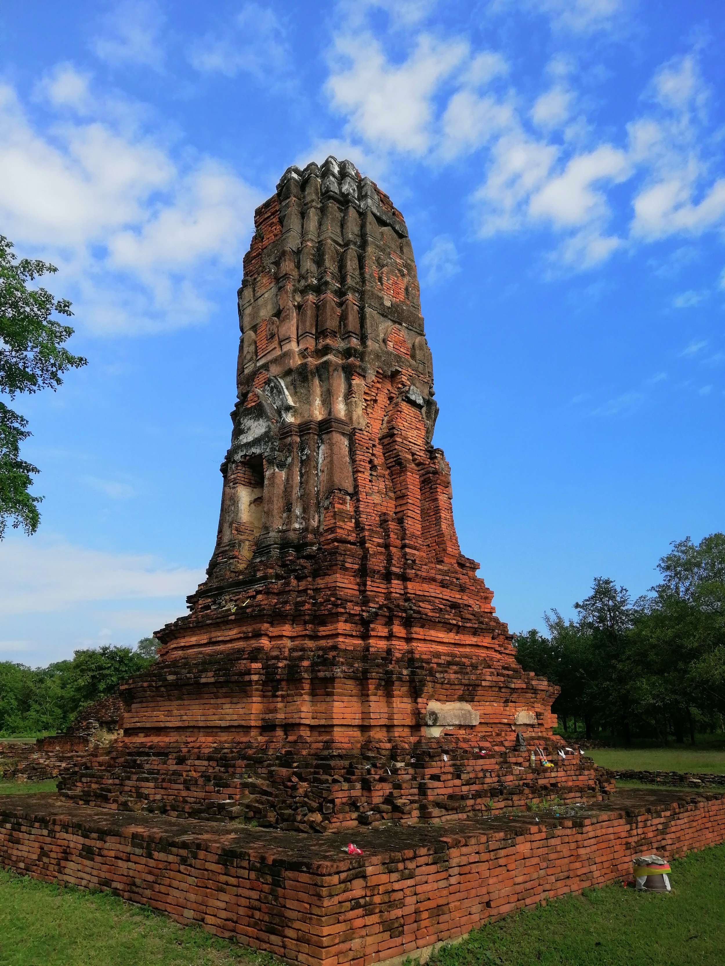 Ancient Chedi in Ancient Kanchanaburi Town.