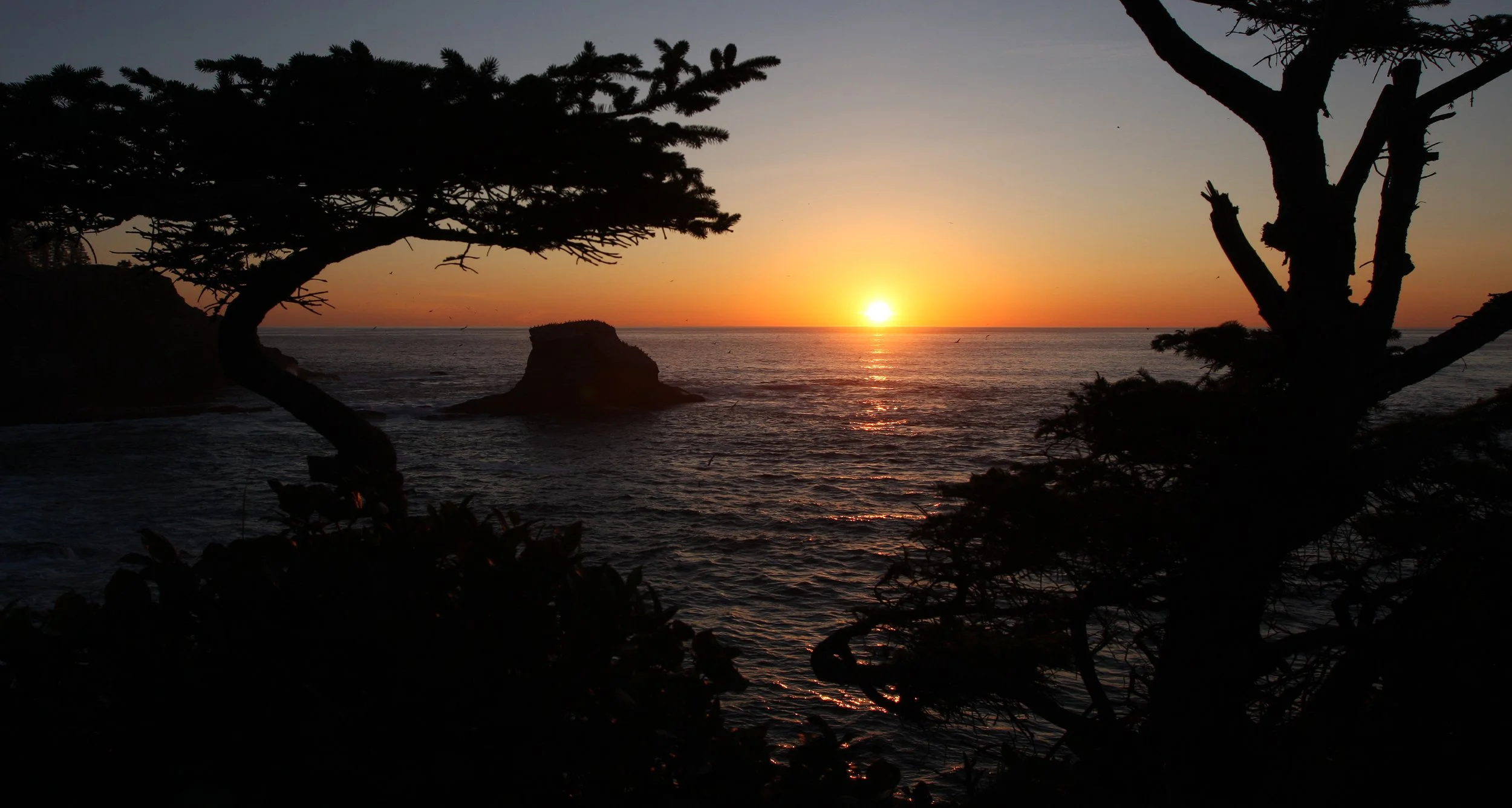 CAPE FLATTERY - SUNSET IN FEBRUARY 2010.JPG