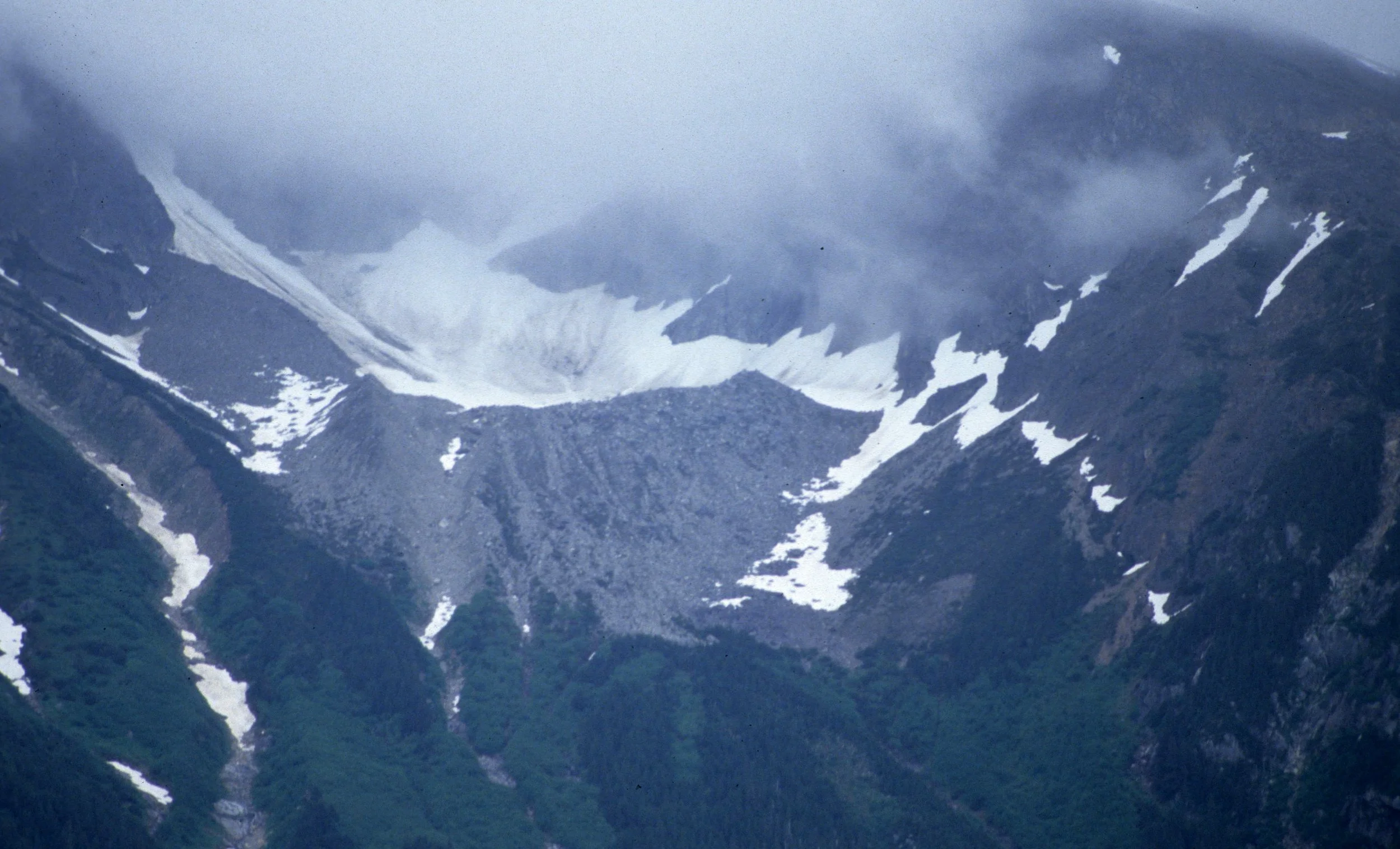 ALASKA - INSIDE PASSAGE - HANGING GLACIER WITH MORAINE.jpg