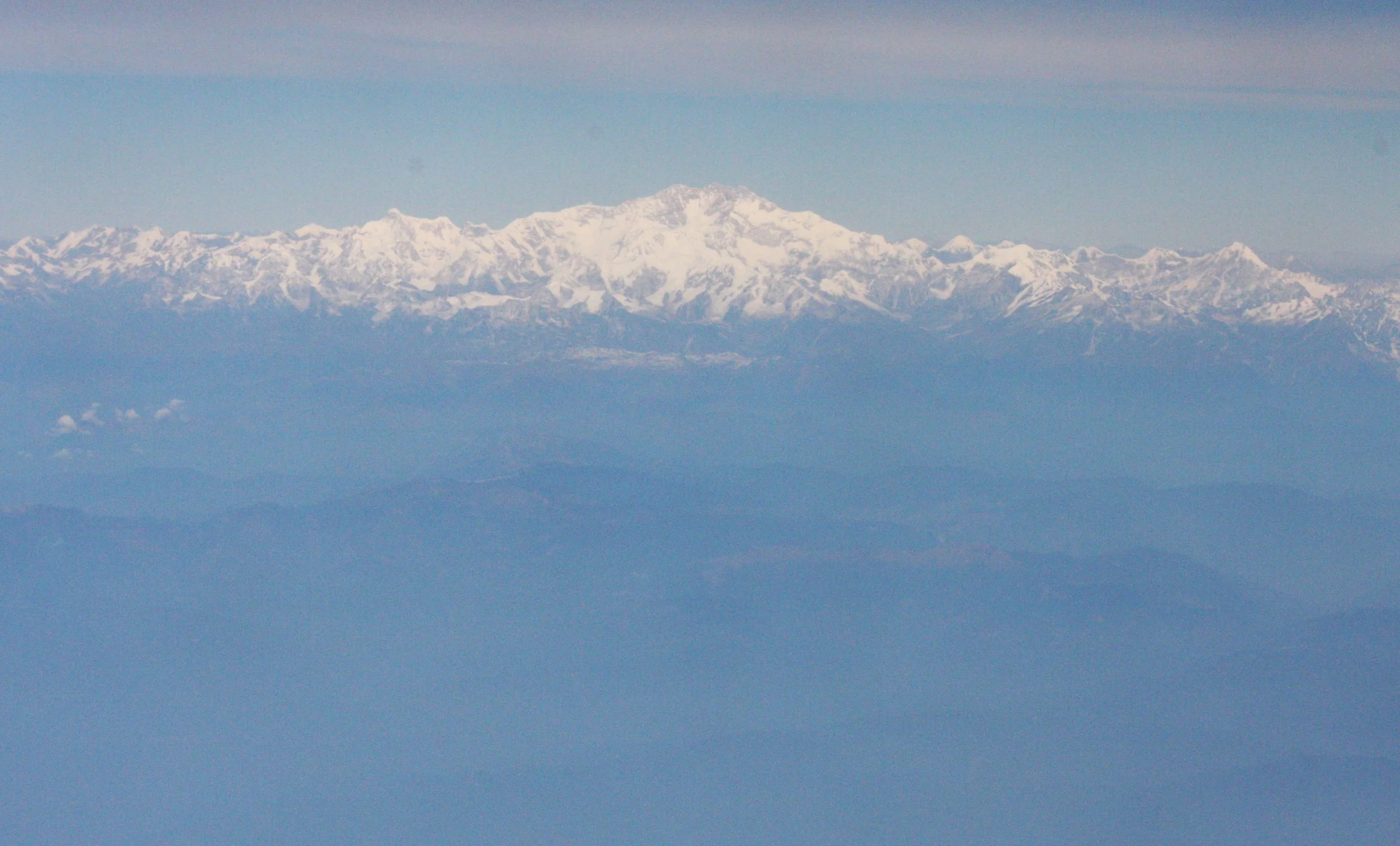 Flight to Guwahati, Assam.  One of the mountains in this series of images is Everest!