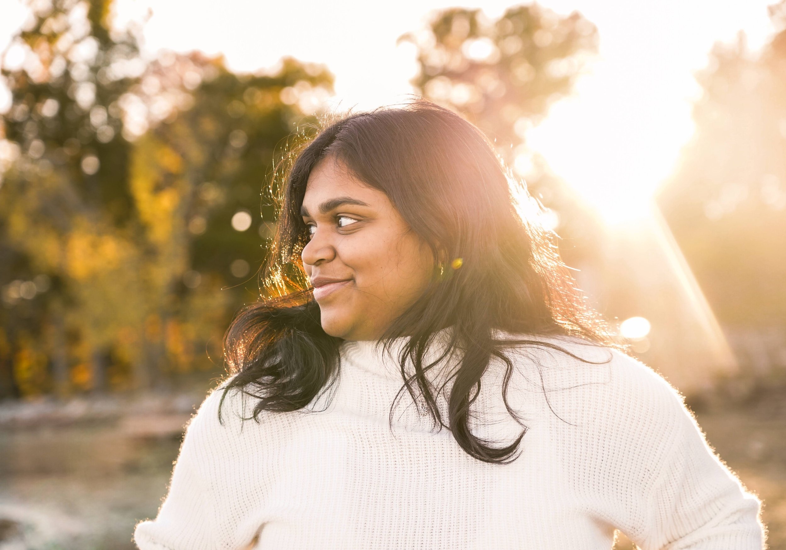 Sraavya Gudavalli enjoys golden hour at the Claytor Lake State Park public beach. Gudavalli and her friends host a yearly cookout at the state park to get together and have fun.