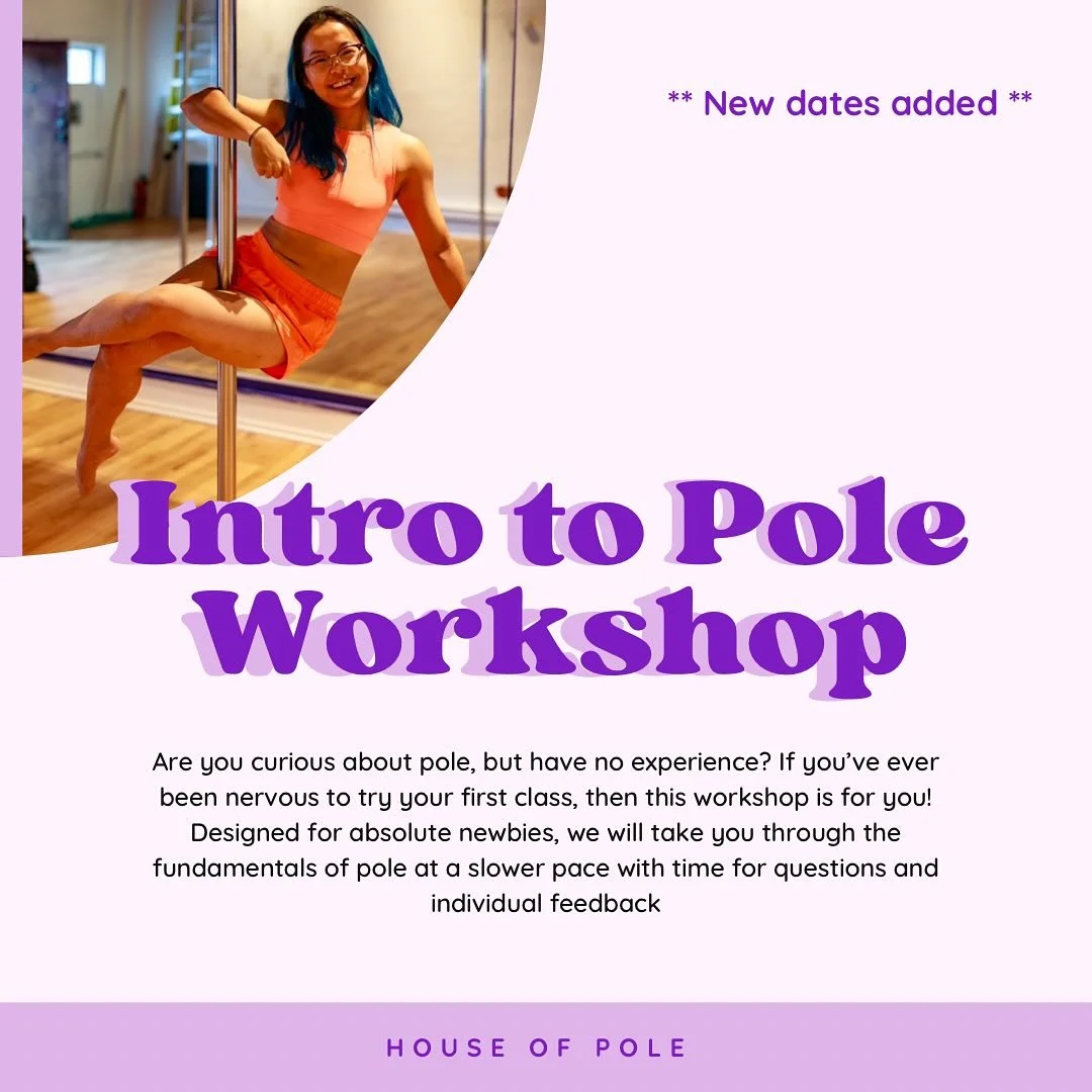 Come learn the fundamentals of pole!
@richelle.wilson will guide you through the basics in a no-pressure workshop 🐣
Book under the courses tab of the schedule or through the Glofox app - $45 🎟️ 
Please feel free to reach out with any questions 💜