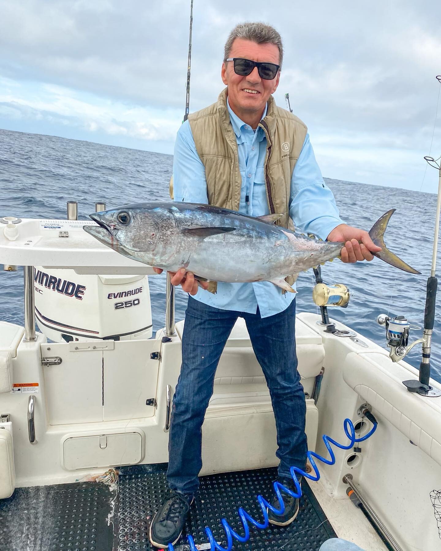 The best part of our job at NMO is seeing our clients doing what they love!
Here our client is wearing his NeuroSwing H2O (AFO) whilst fishing for Tuna in the Bass Straight off the coast of Portland, Victoria. 
Achieving goals and maintaining hobbies