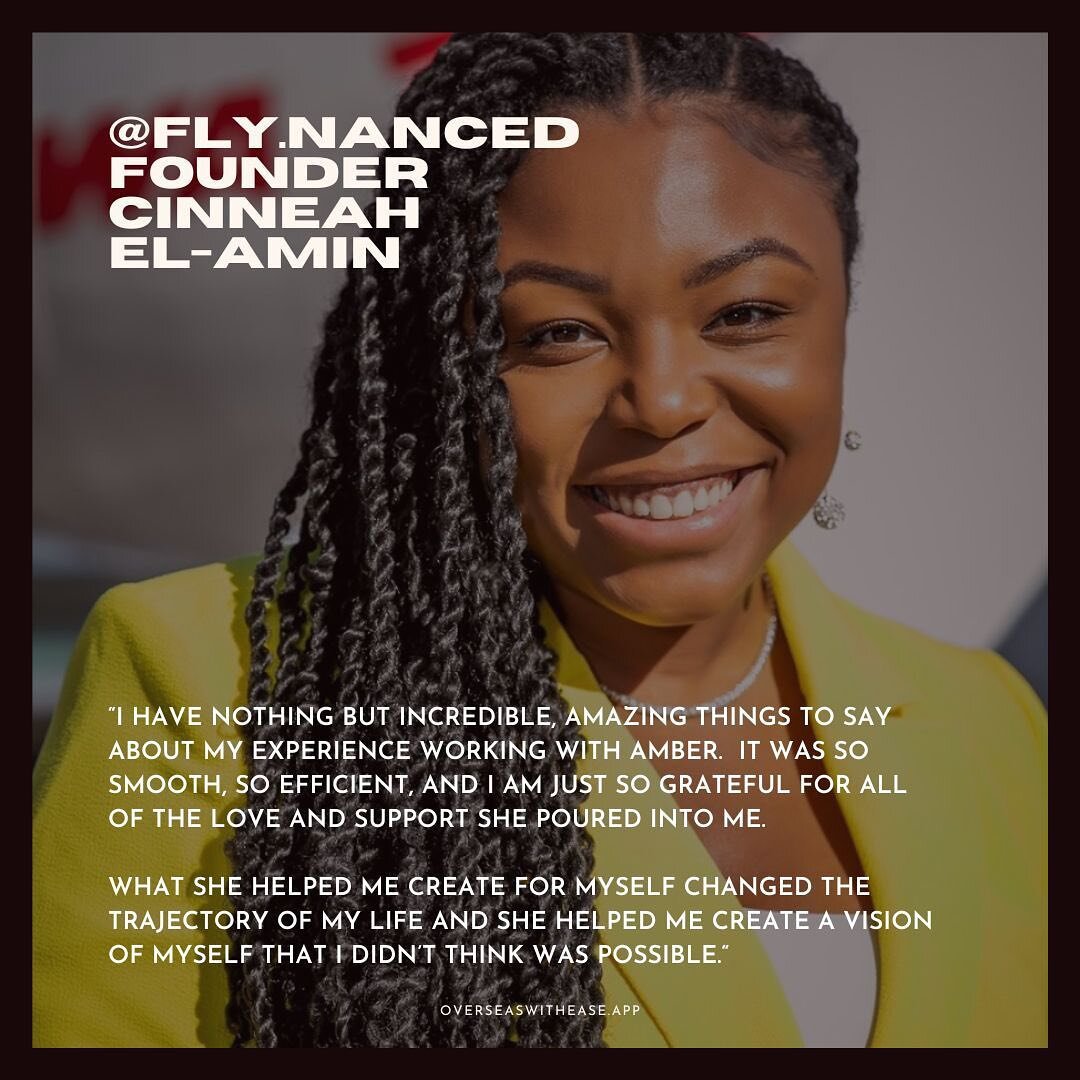 We are always thrilled to hear from our satisfied clients! 
.
.
.
Check out this testimonial from Cinneah El-Amin of @fly.nanced who moved from New York City to Tulum, Mexico with our help.

&ldquo;What she helped me create for myself changed the tra