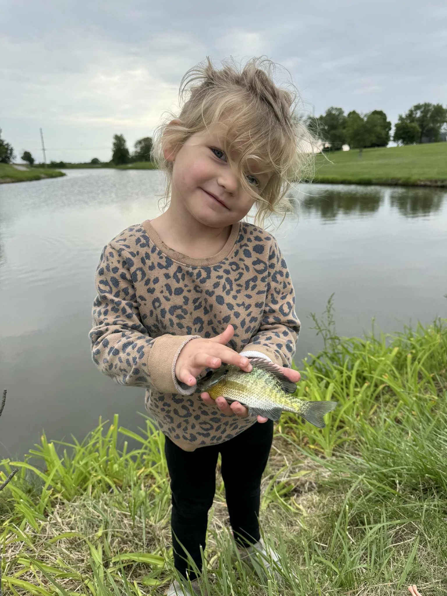 Super excited for her first catch!