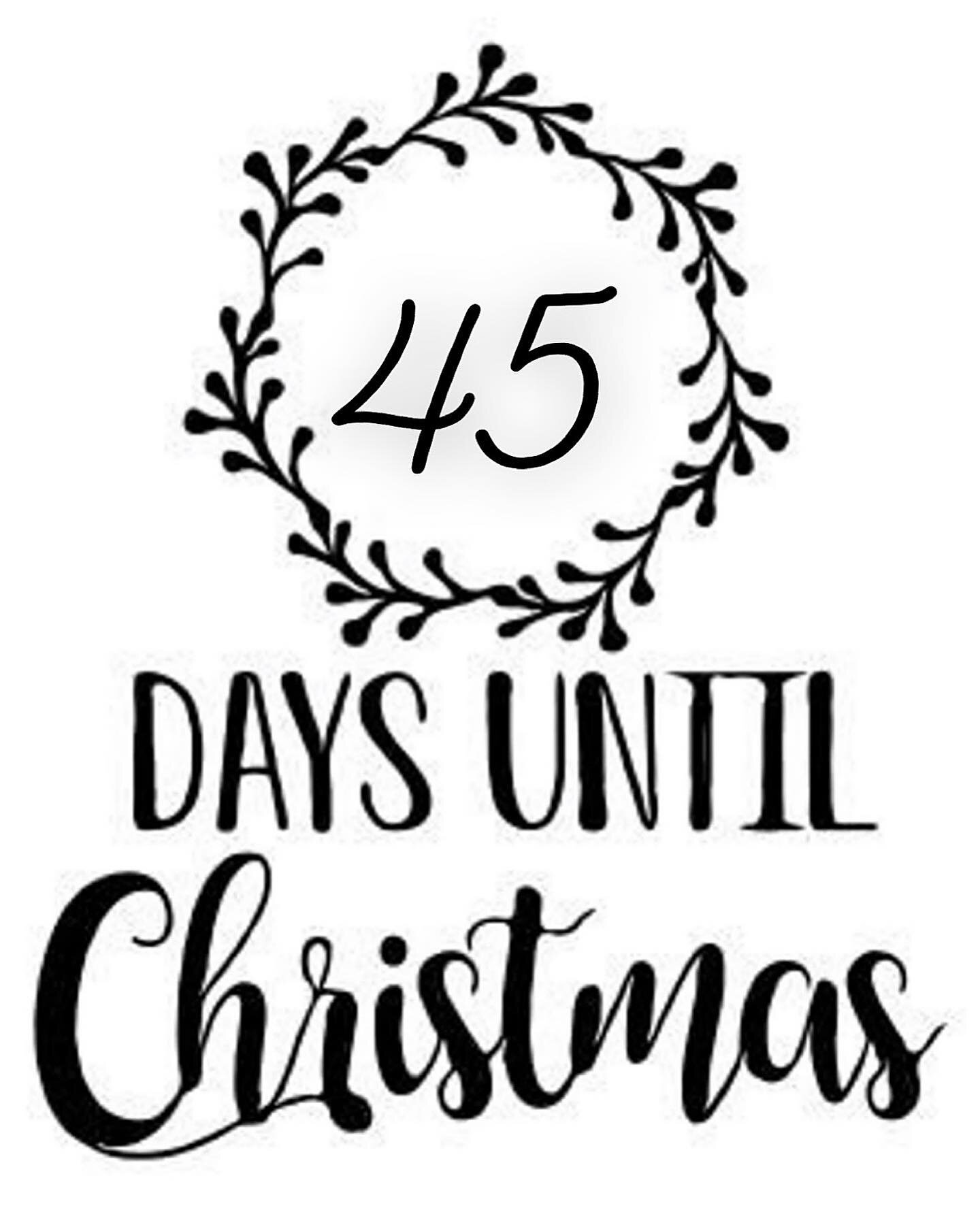 Can you believe it .. !?
45 days until the big belly&rsquo;d man comes to spoil us with pressies 🎅 
Our appointments are filling quick, so if you haven&rsquo;t made your Christmas appointment, please call us so you don&rsquo;t miss out 🫶🫶 
5443 82