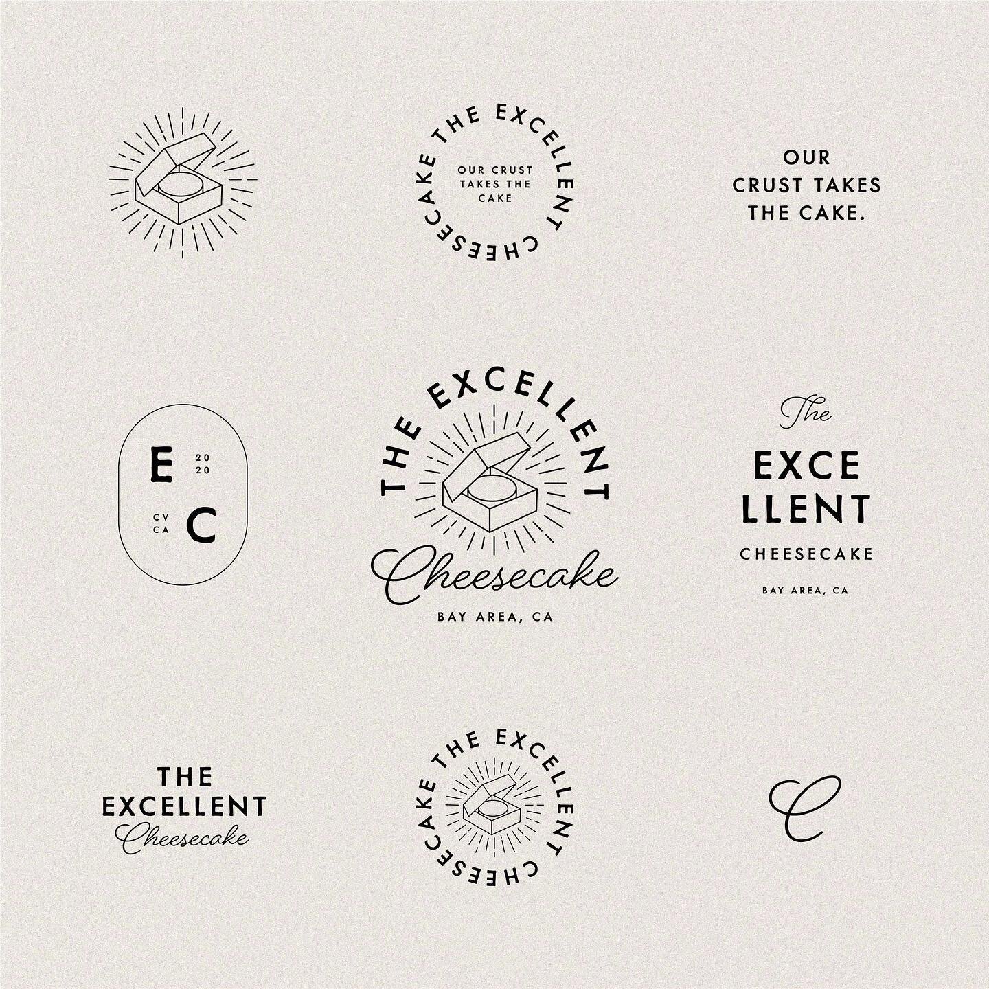 Primary and supporting logos for @theexcellentcheesecake

It&rsquo;s been a busy season of life, with summer in full swing and our forever shifting routines of normalcy. I&rsquo;m looking forward to sharing recent work this summer &mdash; a few excit