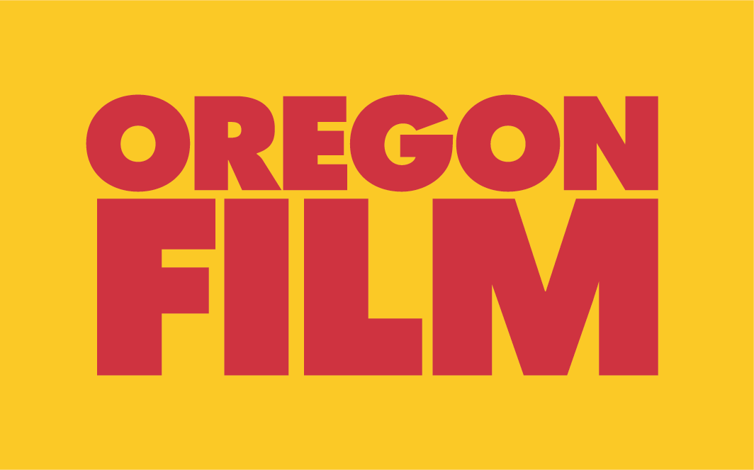 Yellow background with bold red text that reads "OREGON FILM".