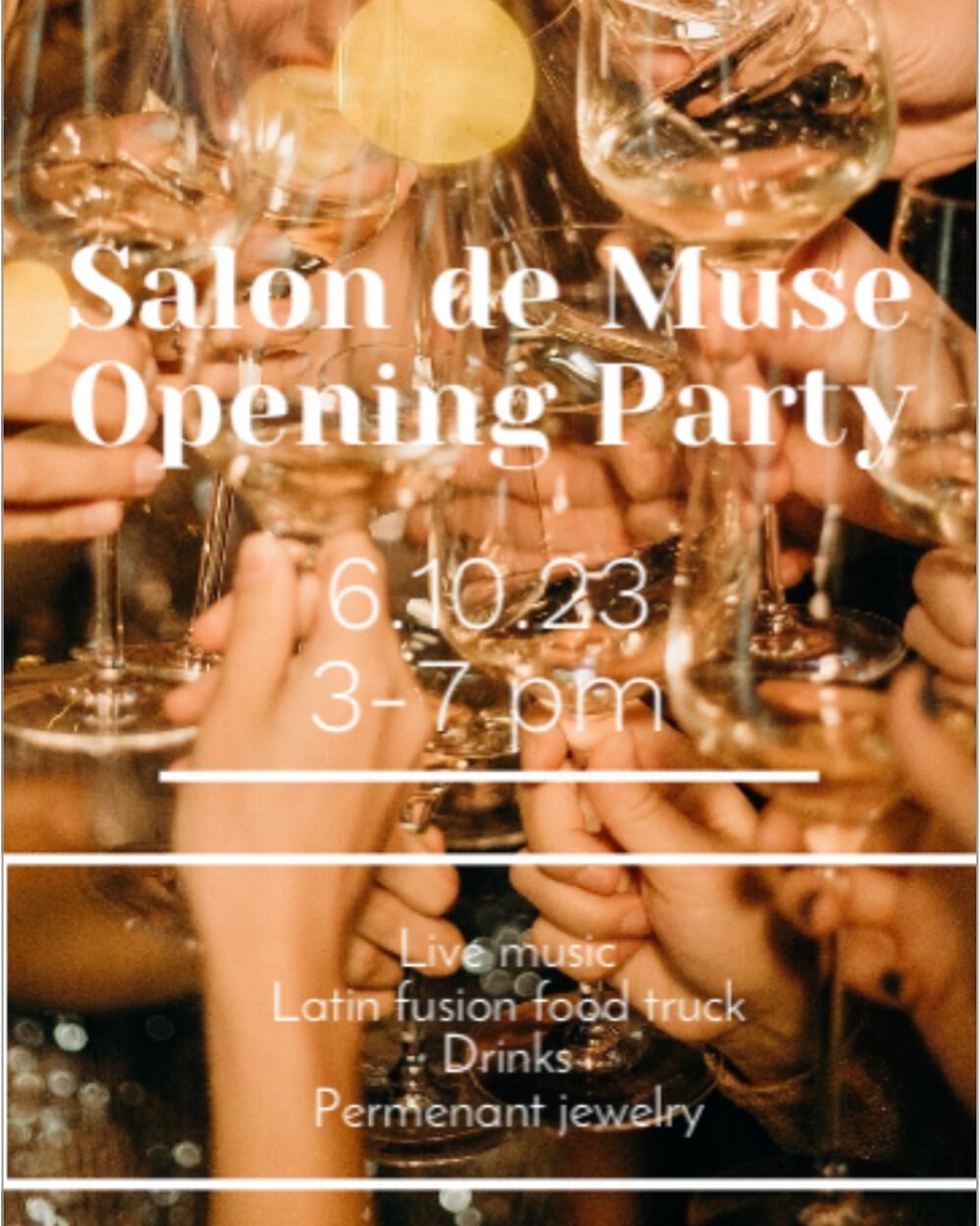 In the final countdown, don&rsquo;t miss out and RSVP on our Facebook page at The Salon de Muse!!