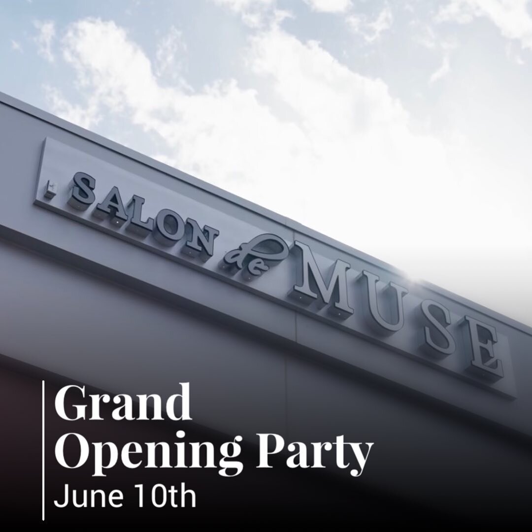 GRAND OPENING PARTY ✨ 
June 10th 3-7 pm at Salon de Muse 

Bring your friends and family and come celebrate opening this beautiful new salon! Live music, food, drinks and permanent jewelry!

Live music by @andrewodaymusic 
Permanent jewelry by @spray