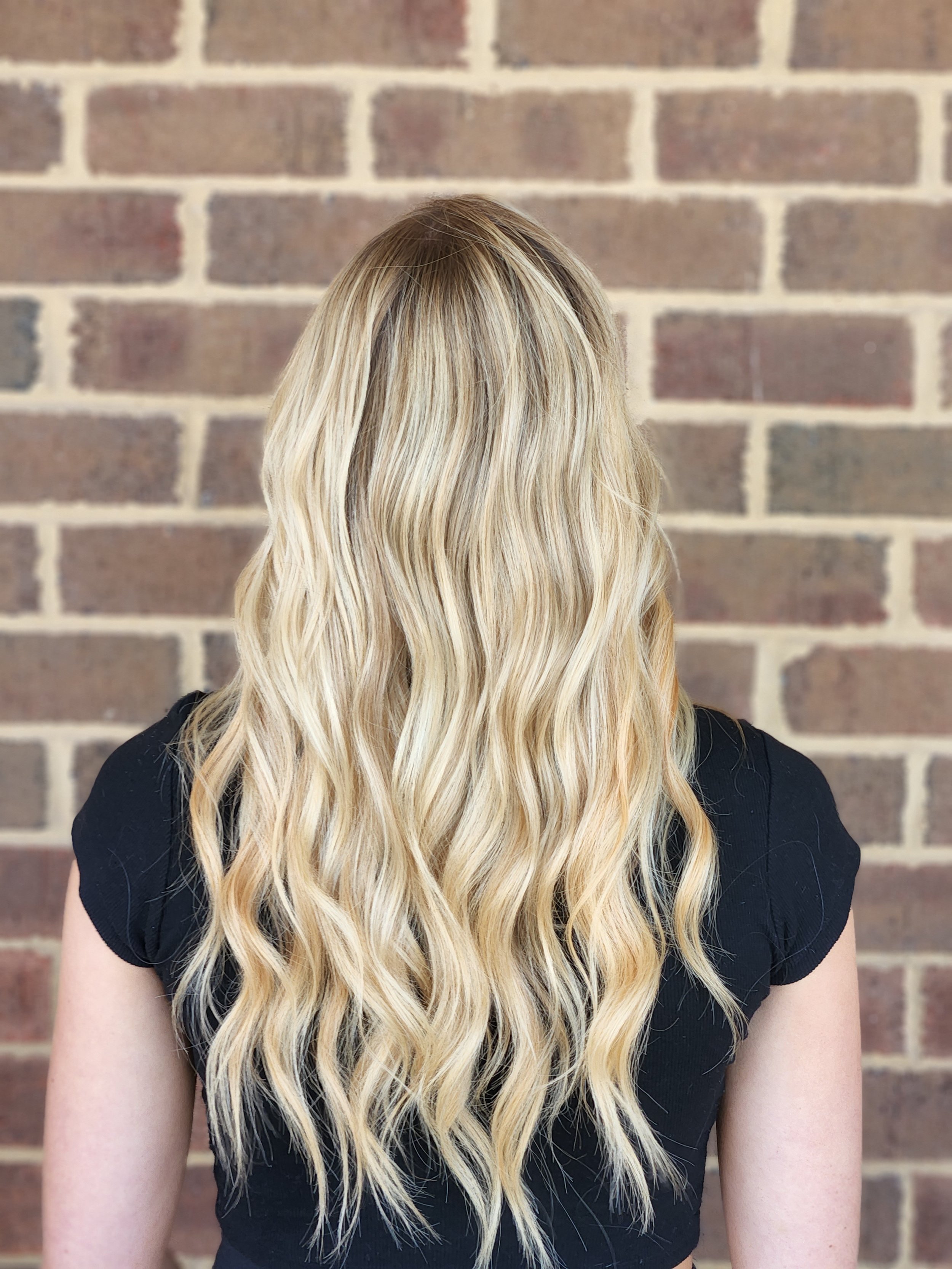 beautiful highlights with hand-tied extentions