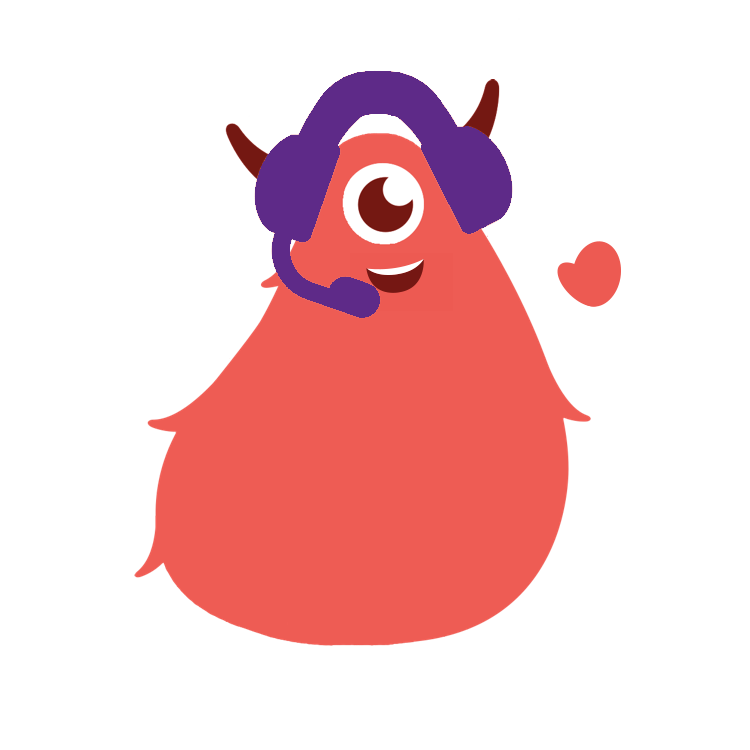 Bob-maskotti asiakaspalvelijana