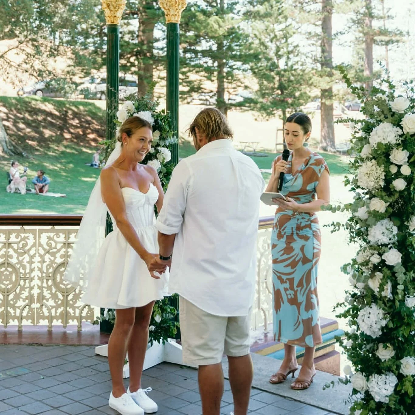 Finny &amp; Kimmy 🤍
Tying the knot at King Edward Park, surrounded by love, laughter, and the softest emotions.
A truly beautiful, heartfelt ceremony styled and officiated by Sweet Basil.
A gorgeous couple with so much love, respect, and joy for one