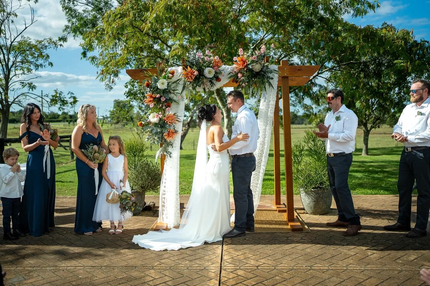 Rhianna &amp; Charlie 🤍
What a day!
From the ceremony styling to standing there and officially marrying you both&hellip; it was something really special.
That moment under the arbour, the smiles, the energy everything just felt right.
Thank you for 