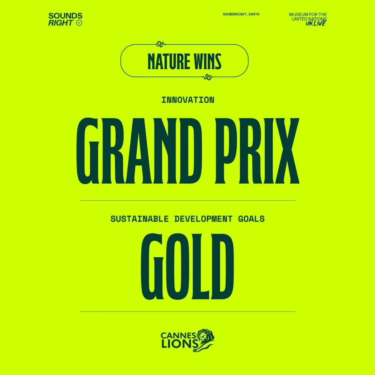 Sounds Right wins a Gold Lion at the Cannes Lions Festival
