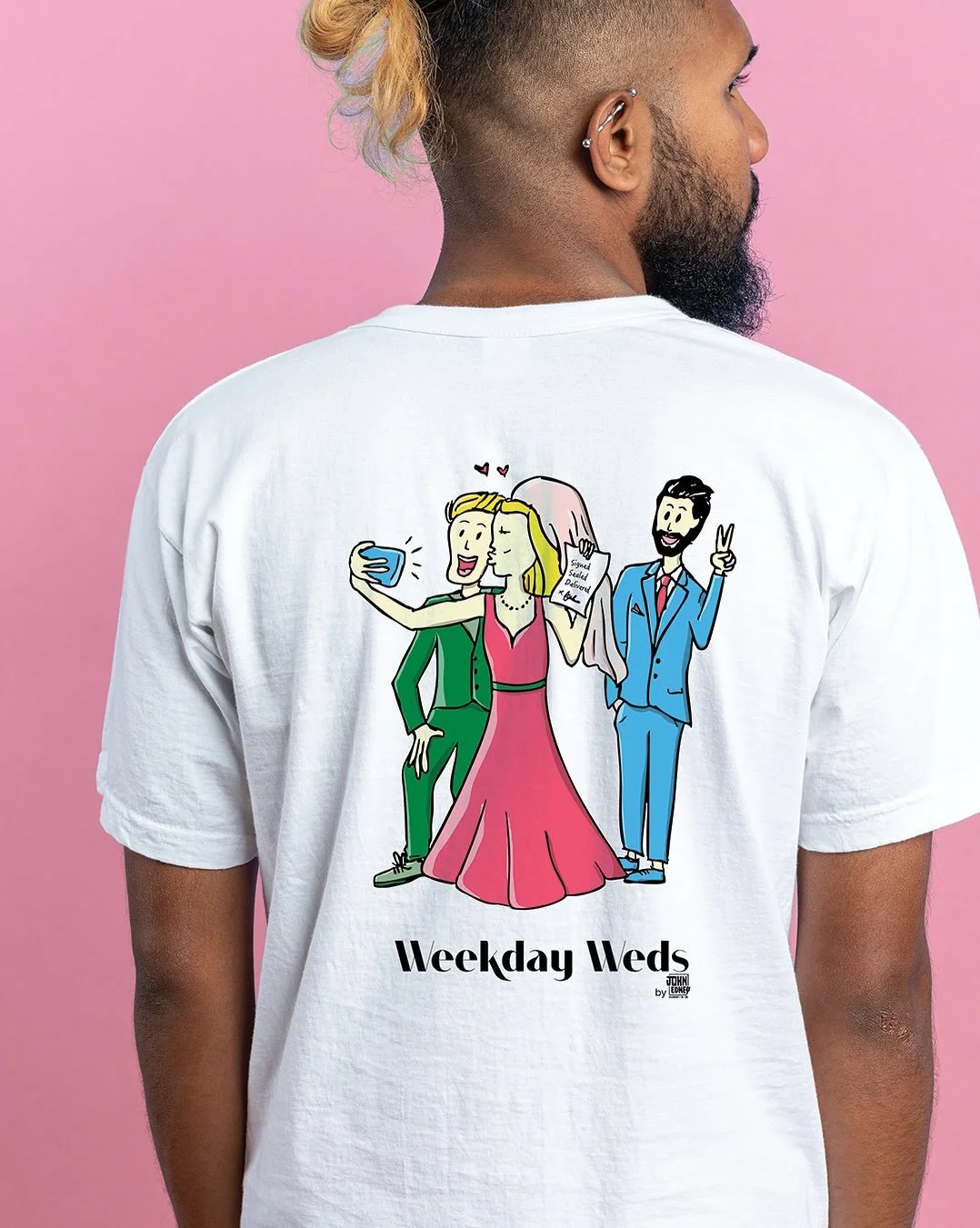 Big congrats to @celebrantjohn on the recent launch of his new venture @weekdayweds 💍🎉 A fresh, fun way to celebrate weddings with all the joy (and less of the fuss) on weekdays.

We created these brand illustrations to help showcase John&rsquo;s b