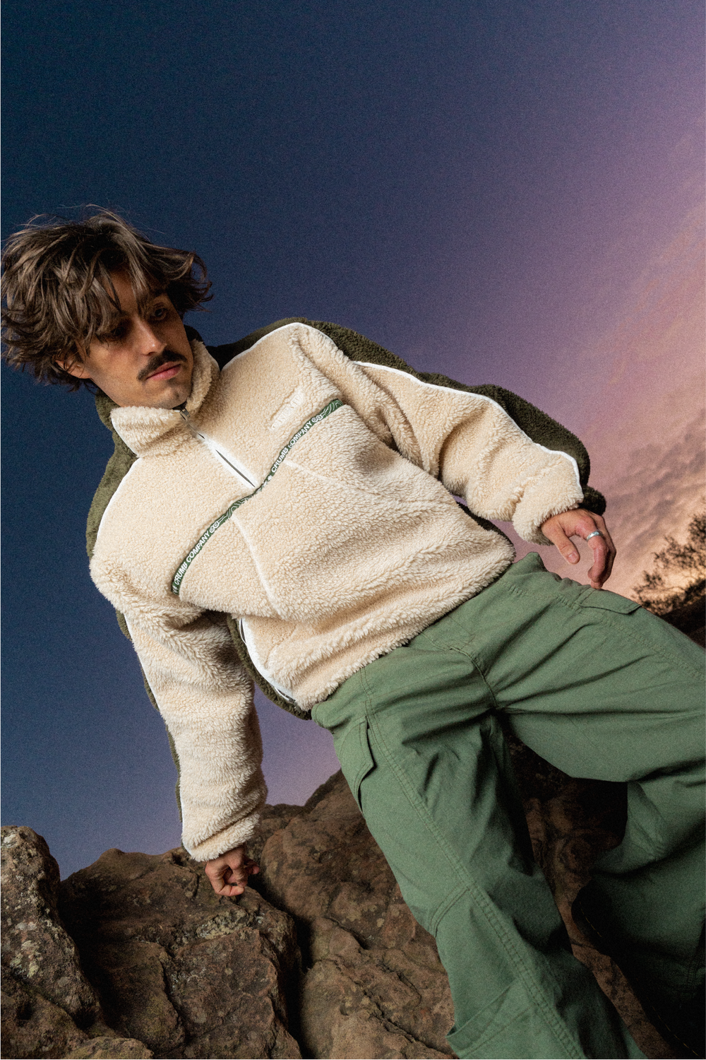 Turf Fleece - Savanna - Sherpa fleece quarterzip — Crumb Company