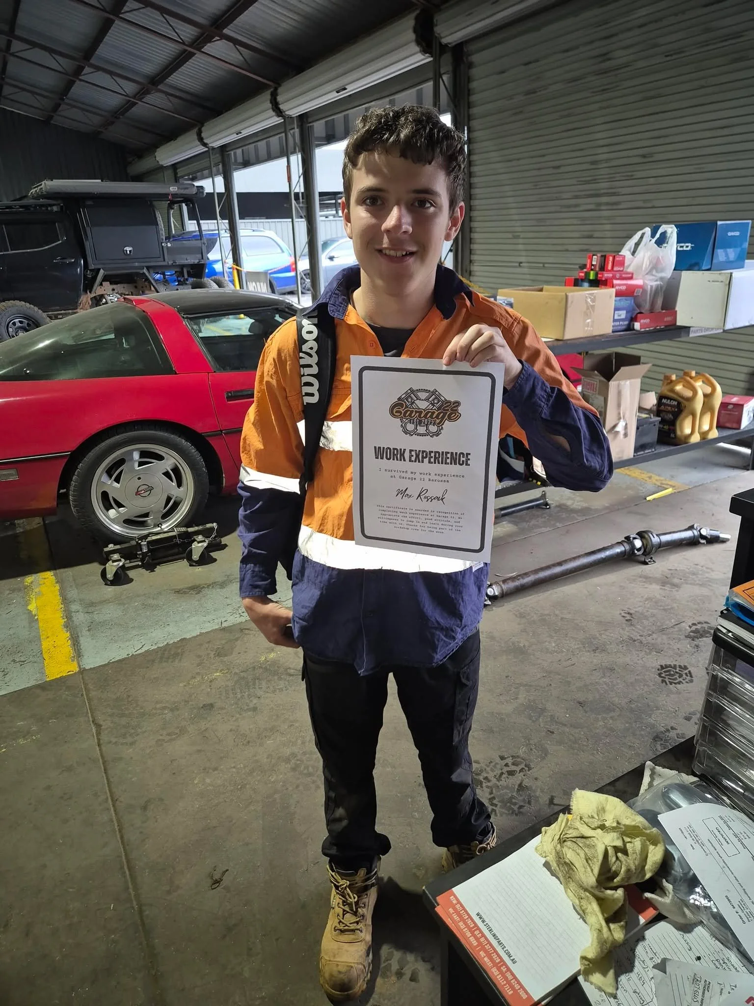 We officially had our very first work experience kid in the workshop this week ... shoutout to Max from Nuriootpa High for hanging out with us for four full days.

He got the real behind-the-scenes tour of what it&rsquo;s actually like working in a m