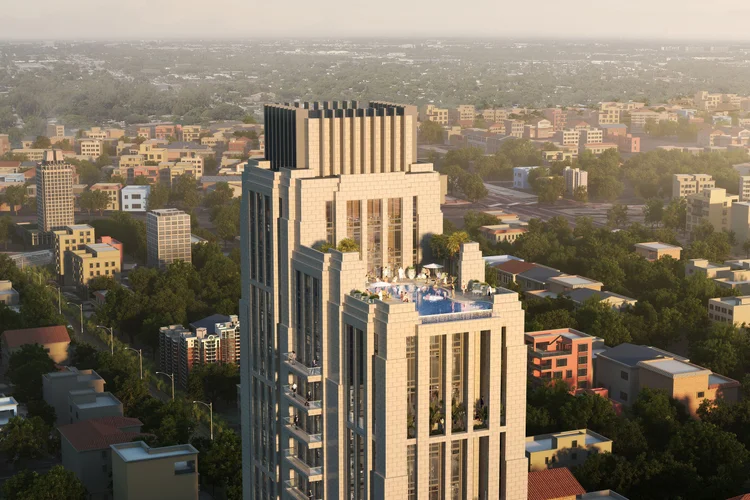 View of Private Luxury Residential Tower — GARY GREENE DESIGN (GGD)