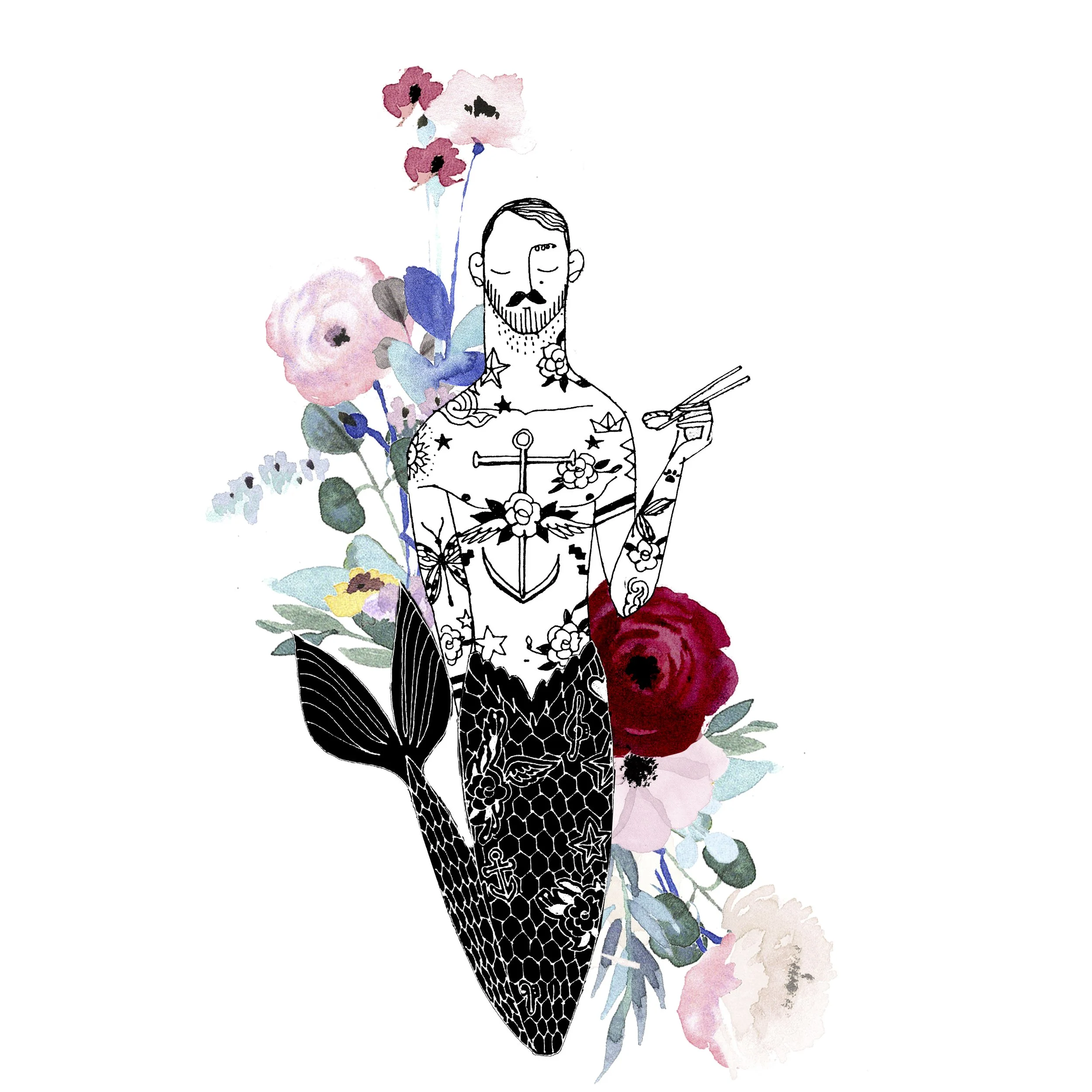 21 ILUS MERMAIDS 01 FLOWERED TRITON.jpg