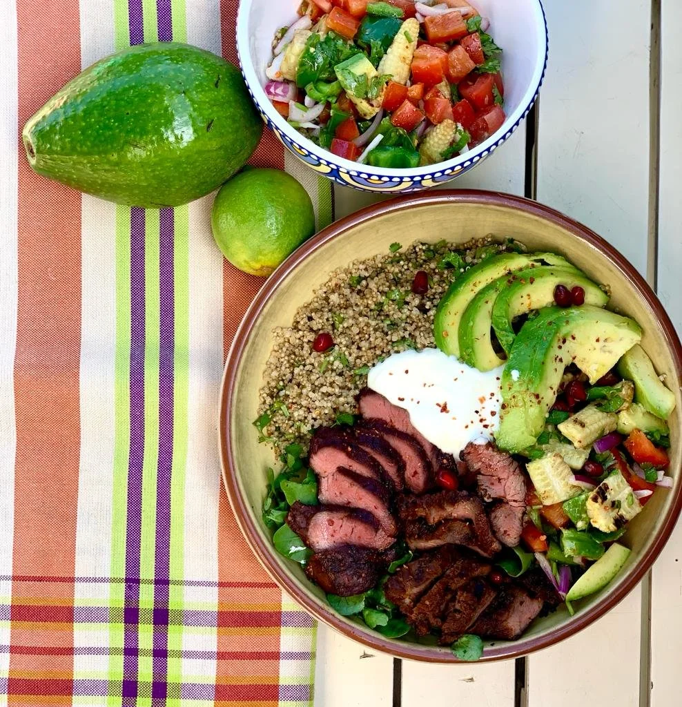 Spicy Beef, Quinoa and Mexican Salad