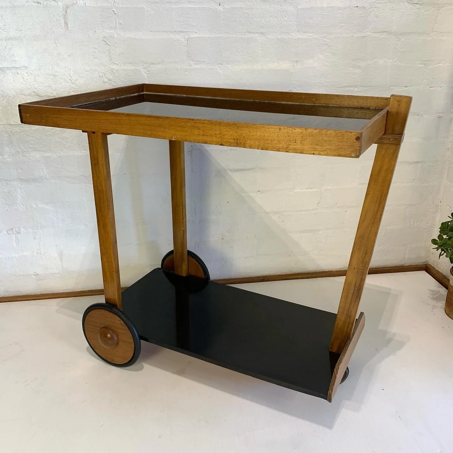 Available-

Modernist drinks trolley 

$550