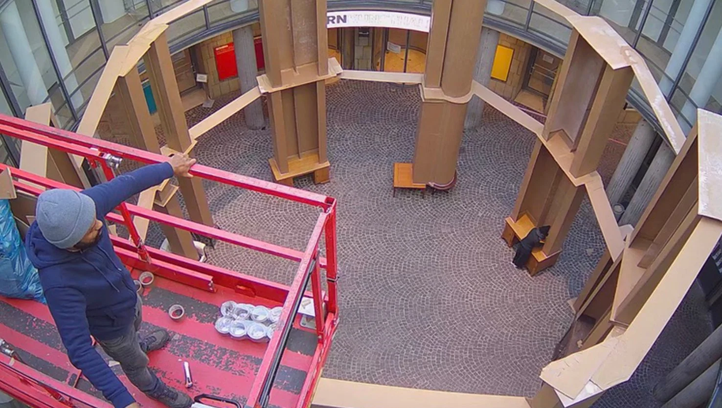  Carlos Bunga building his site-specific. View from the top. © Carlos Bunga.  