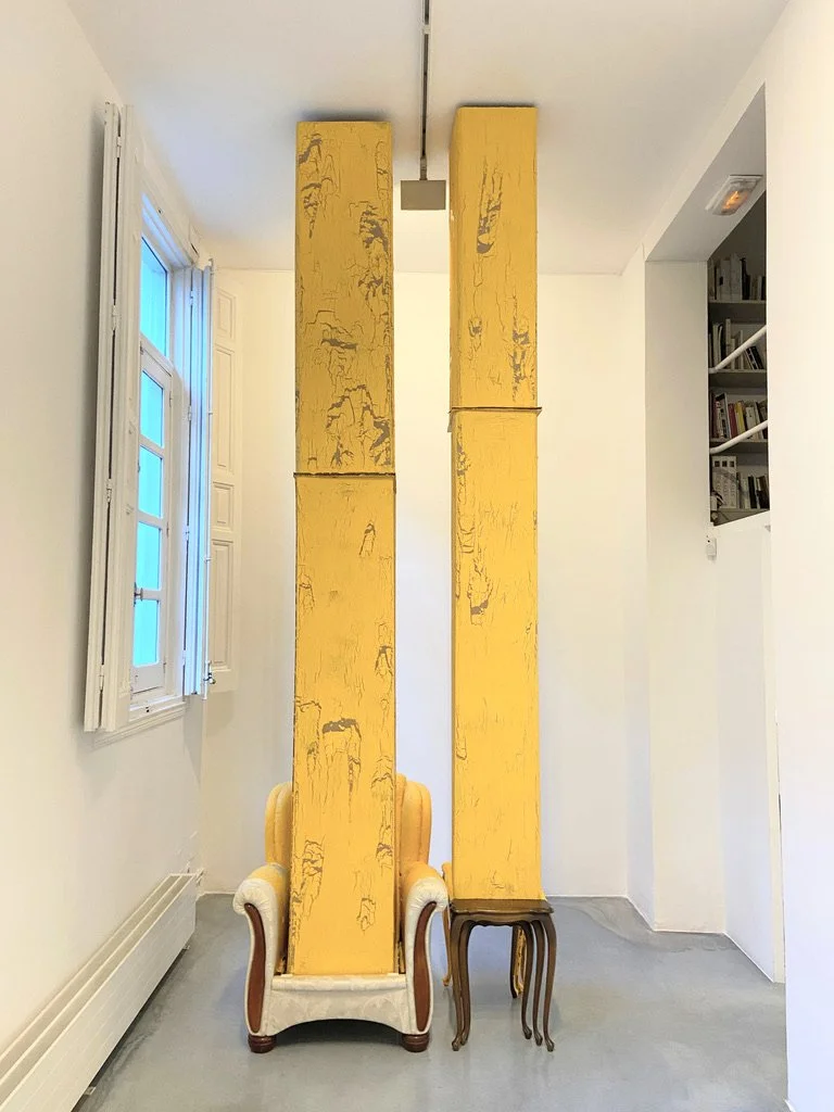  View of the exhibition. Remains from the site-specific for the past exhibition at Palacio de Cristal. © Carlos Bunga. 