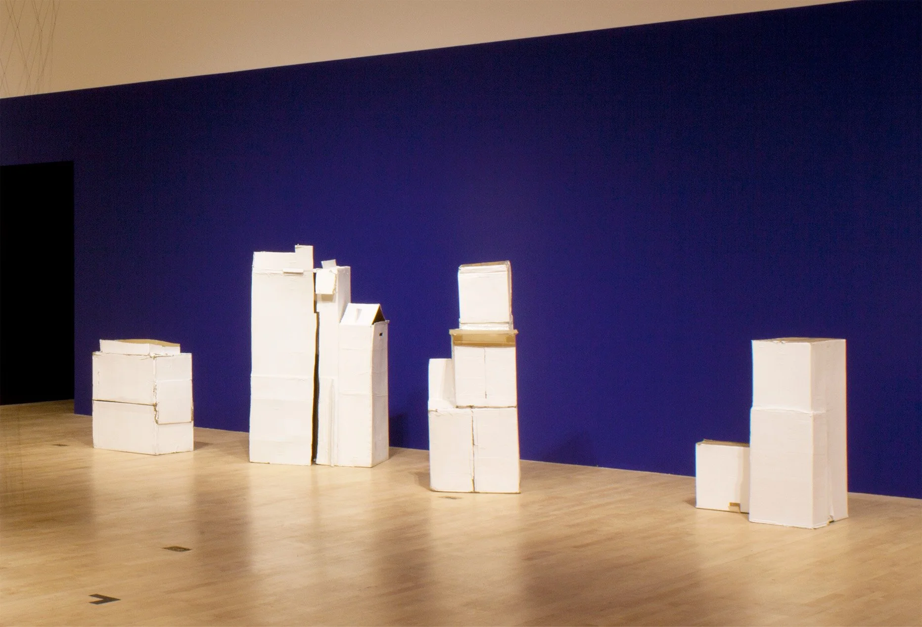  Bunga’s work on show. Installation view of  Beyond the Supersquare , Courtesy of The Bronx Museum, photographed by Bill Kontzias. 