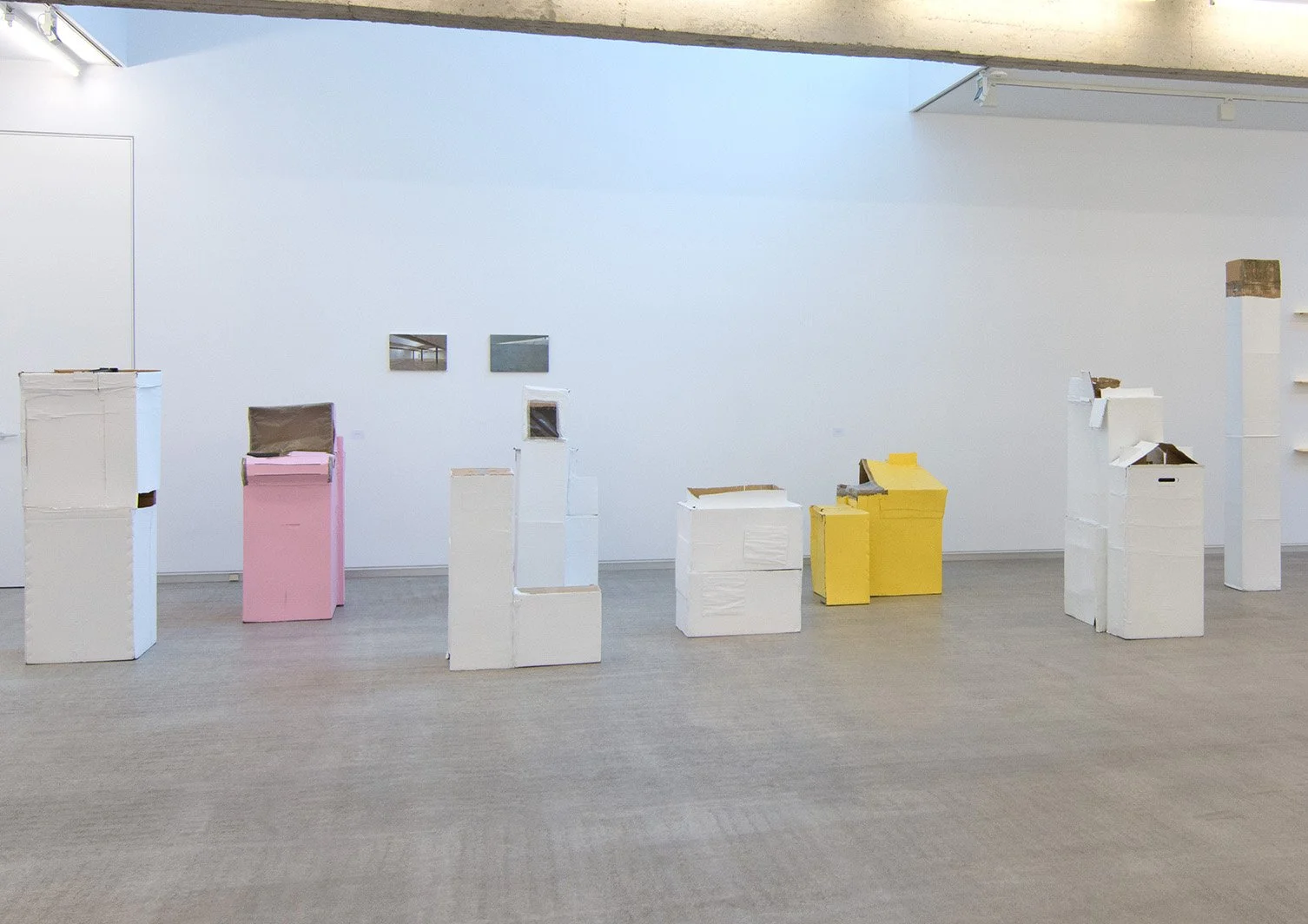  Exhibition view. Bunga’s sculptures, which he named as  Models . Courtesy: CarrerasMugica. 