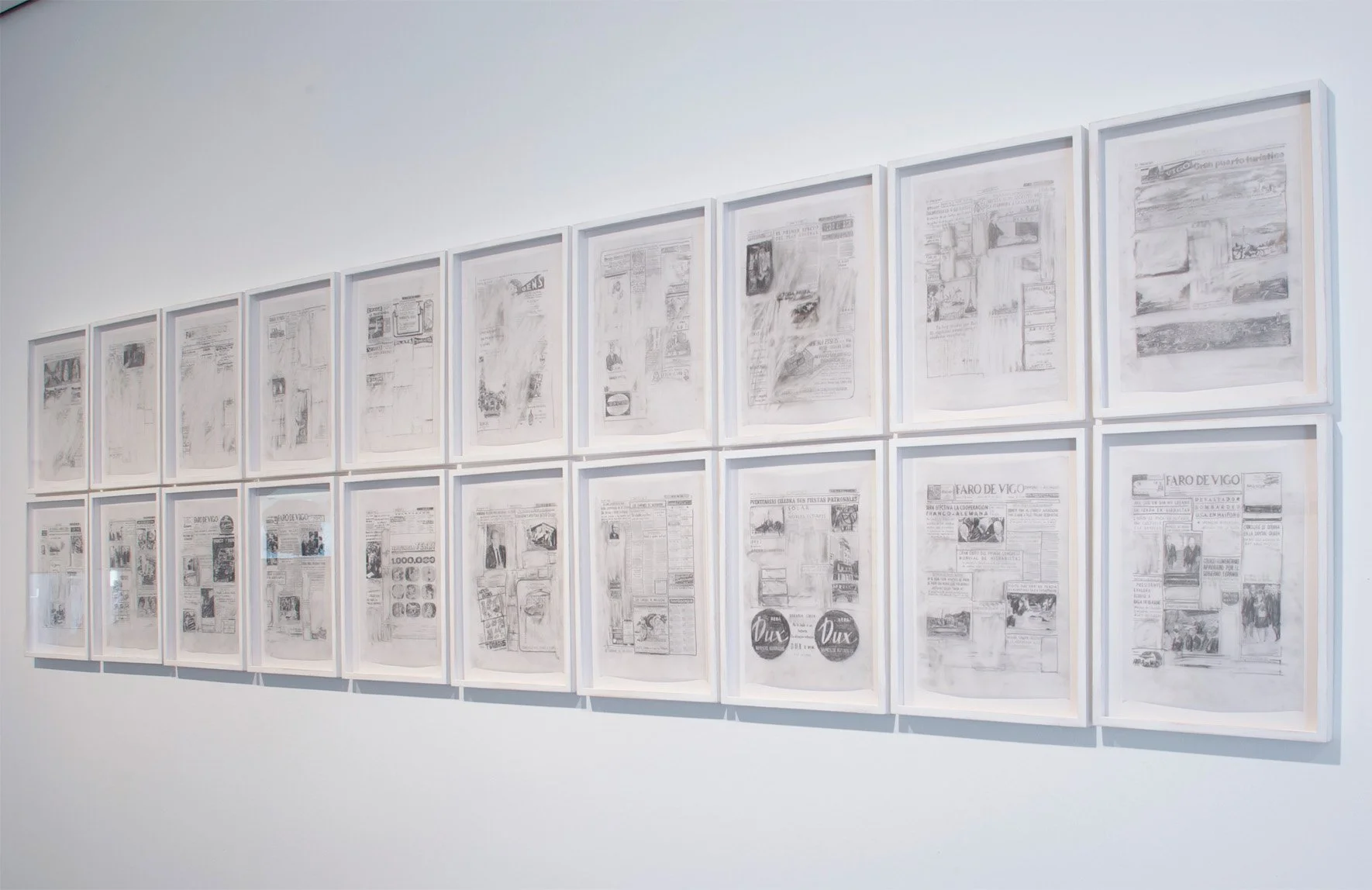  Exhibited drawings by Carlos Bunga. © Carlos Bunga. 