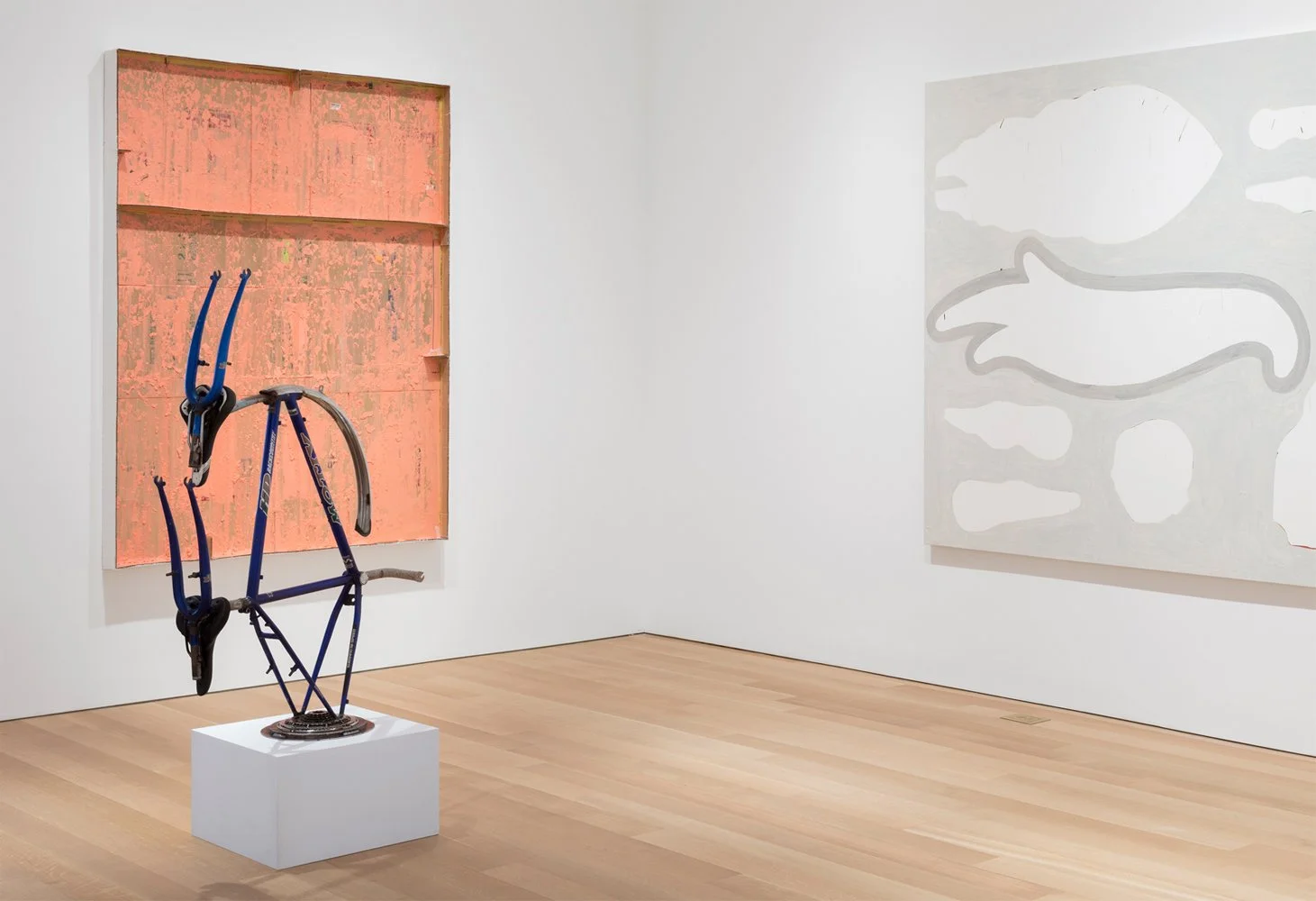  View of the exhibition. Bunga’s painting can be seen to the left. Courtesy: Alexander and Bonin. 