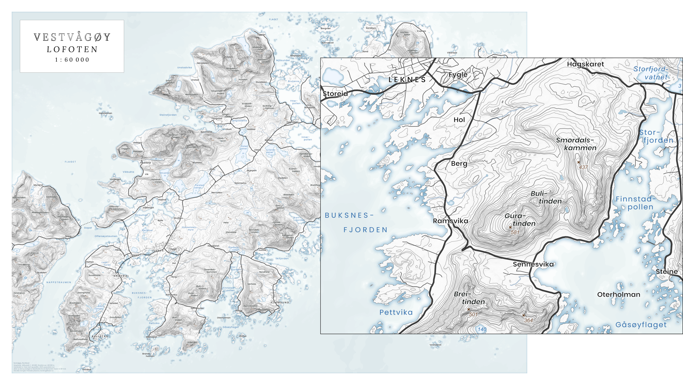 Enklere kartstil med redusert detaljnivå og tydelig struktur.