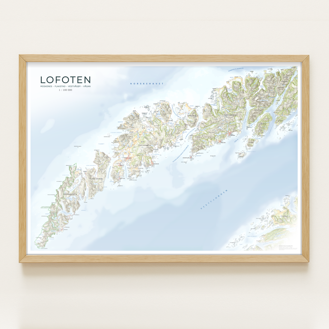 Lofoten - Retro palett med fjellskygge