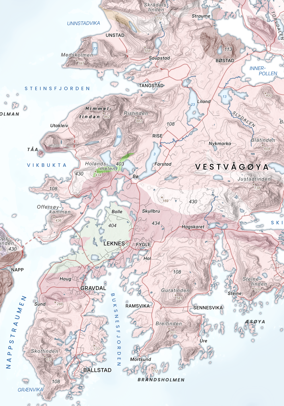 Vestvågøya – Utforsk geologien rundt Unstad, Leknes og Ballstad.